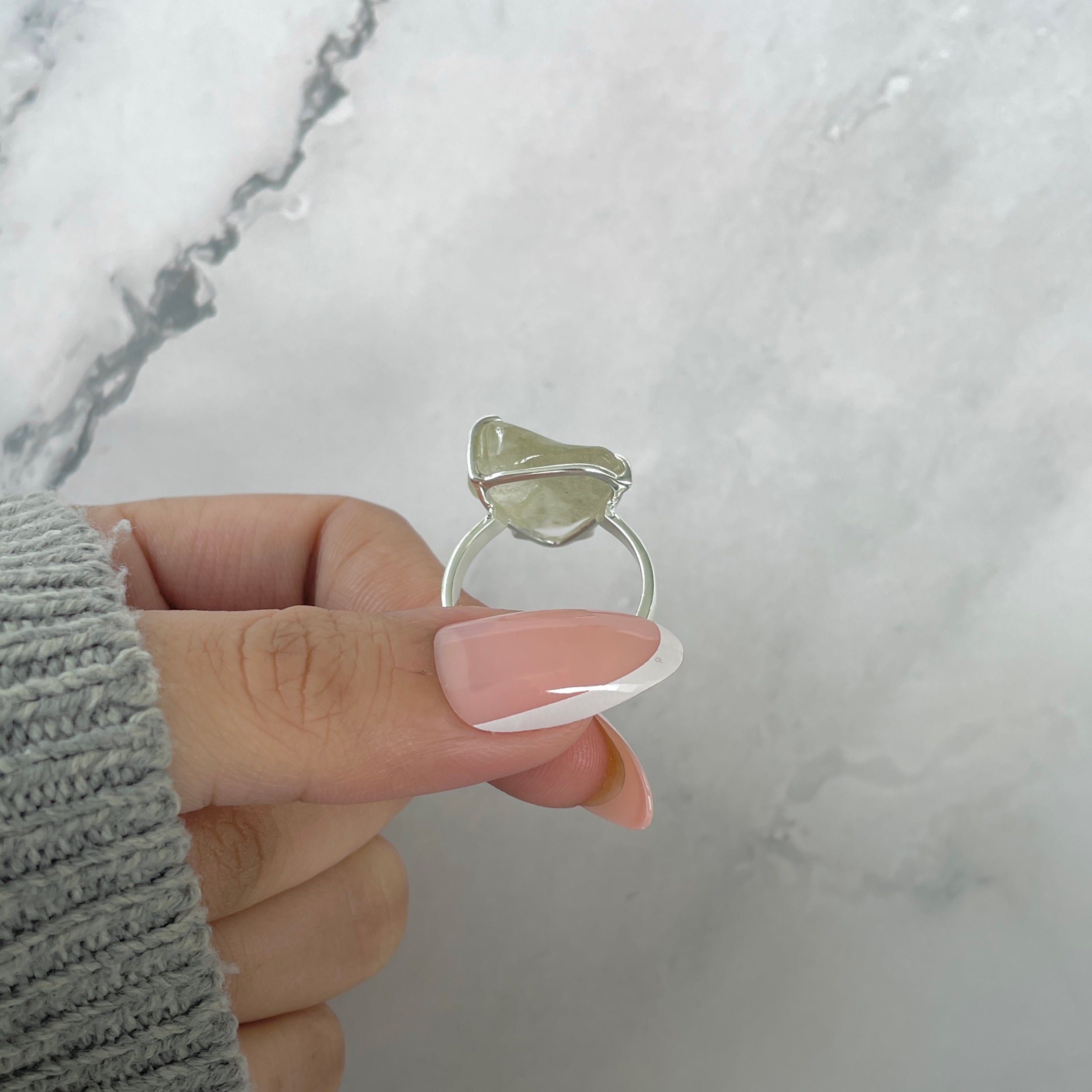 Libyan Desert Glass Ring Size 8-(LDG-R-60.)
