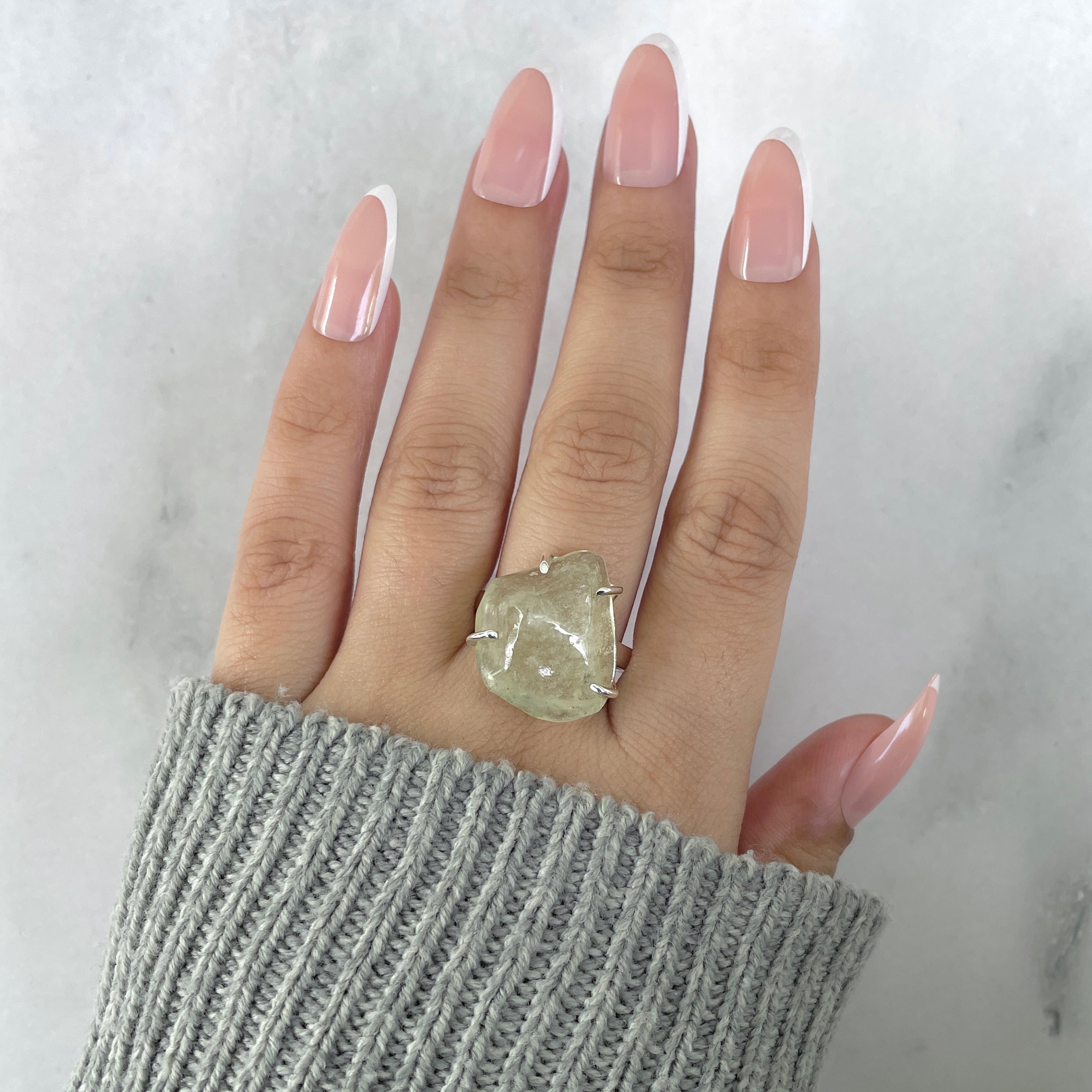 Libyan Desert Glass Ring Size 10-(LDG-R-61.)