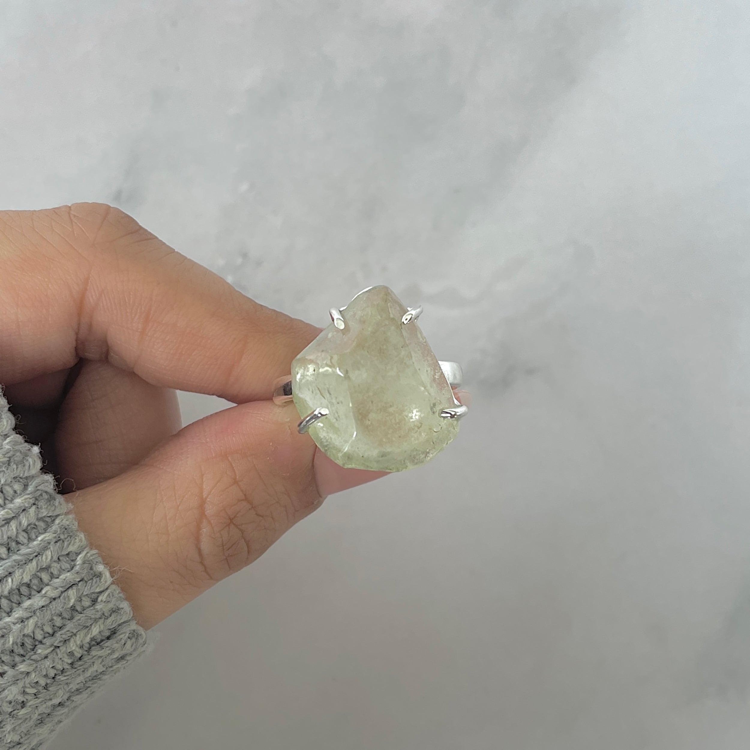 Libyan Desert Glass Ring Size 10-(LDG-R-61.)