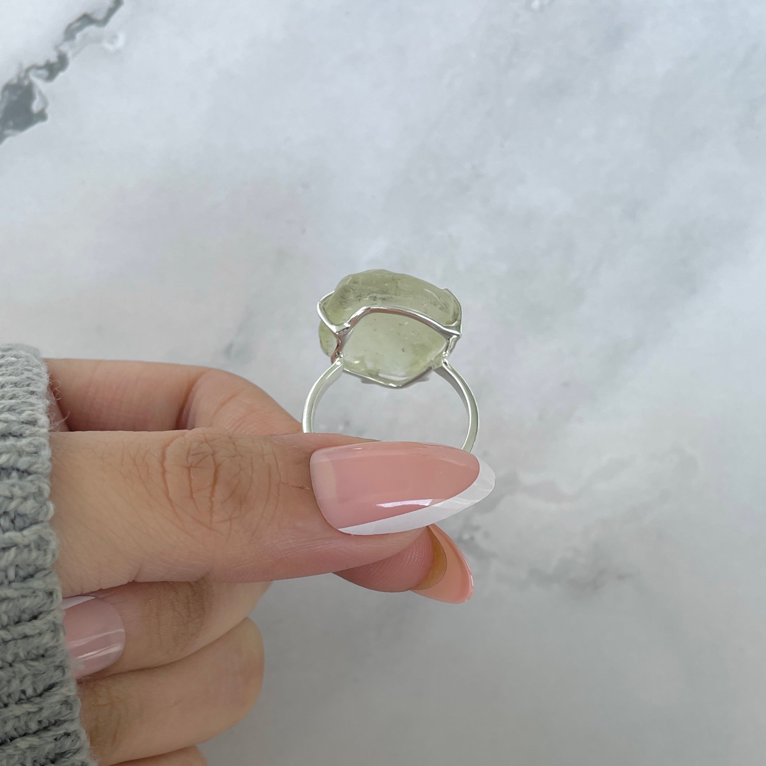 Libyan Desert Glass Ring Size 10-(LDG-R-61.)