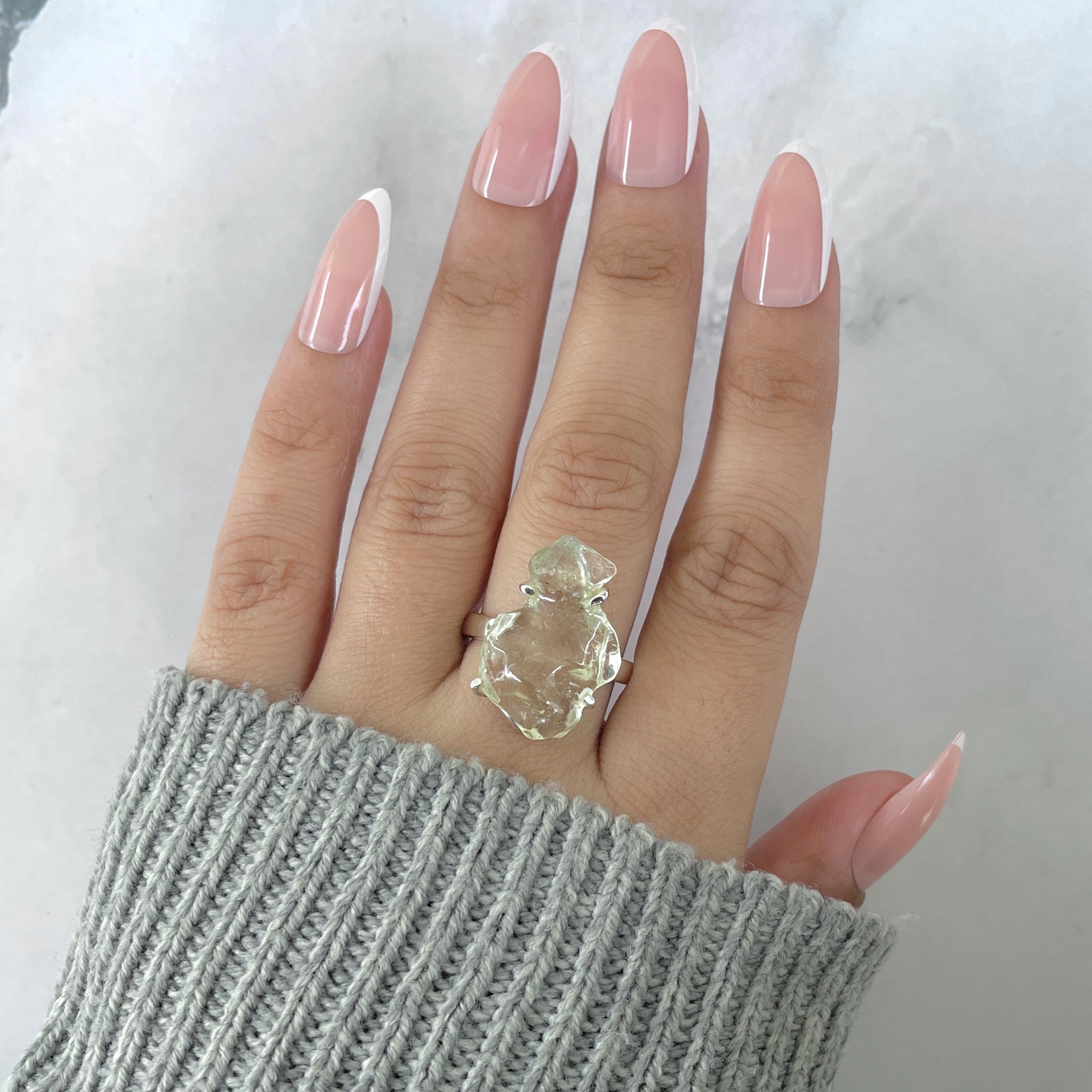 Libyan Desert Glass Ring Size 8-(LDG-R-62.)