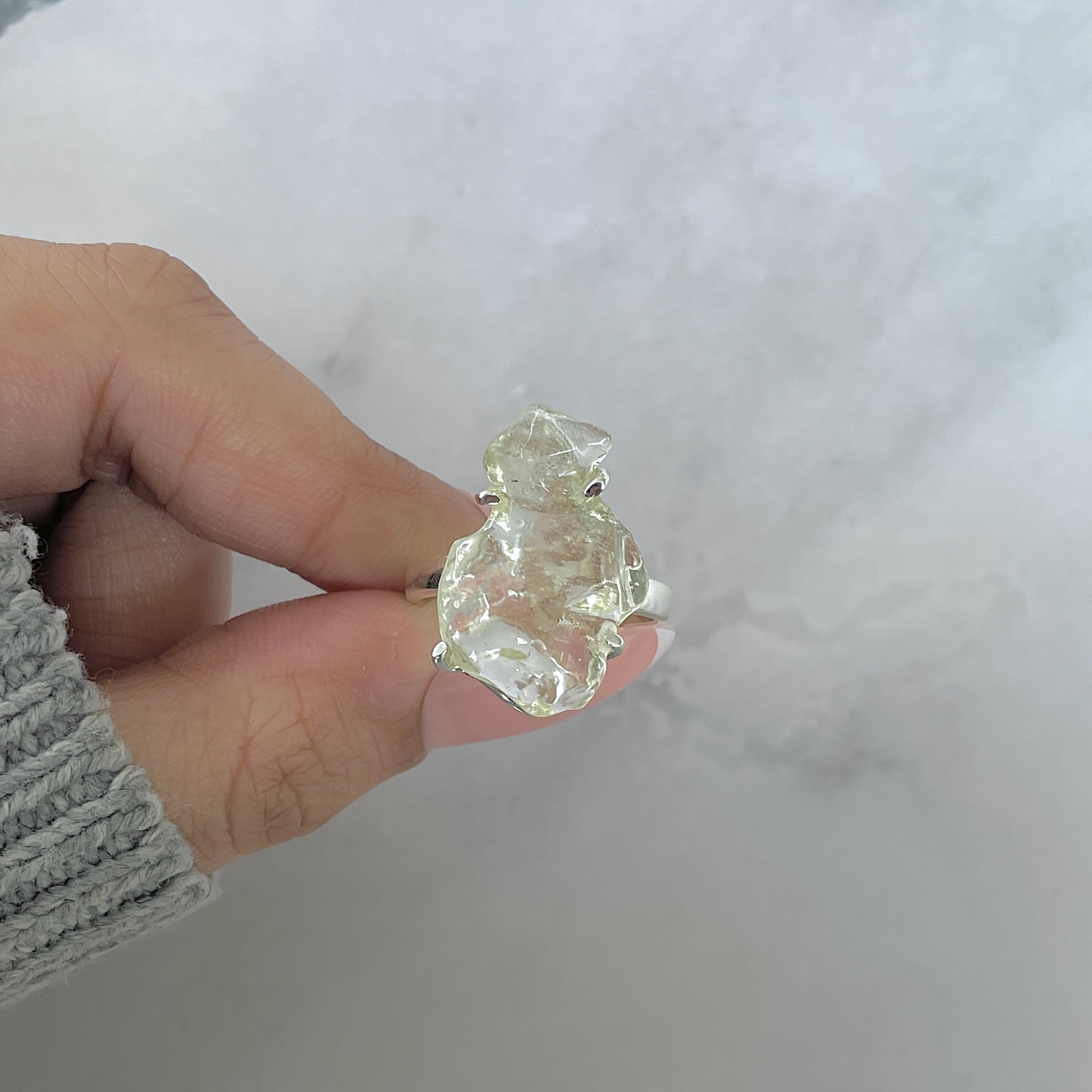 Libyan Desert Glass Ring Size 8-(LDG-R-62.)