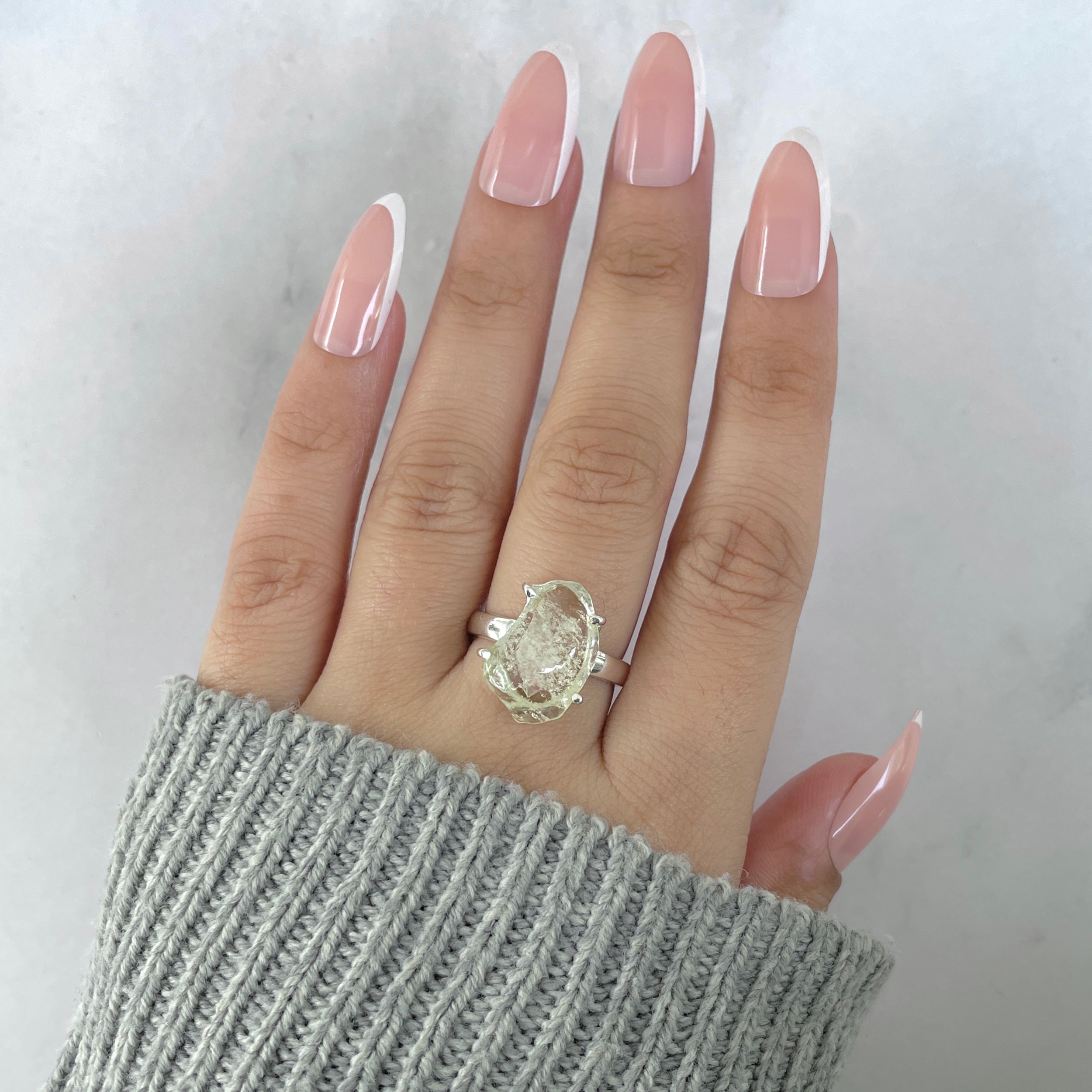 Libyan Desert Glass Ring Size 7-(LDG-R-63.)