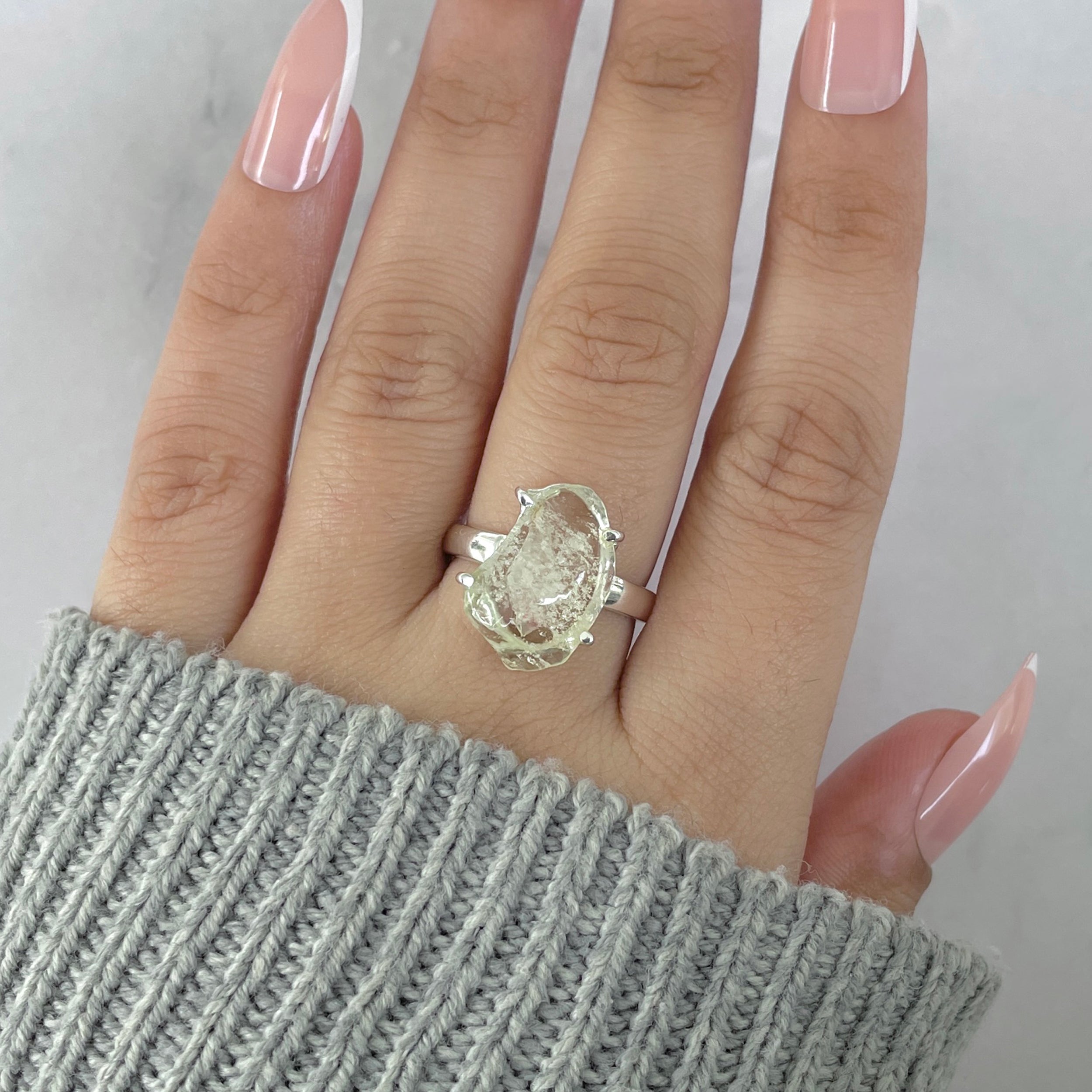 Libyan Desert Glass Ring Size 7-(LDG-R-63.)
