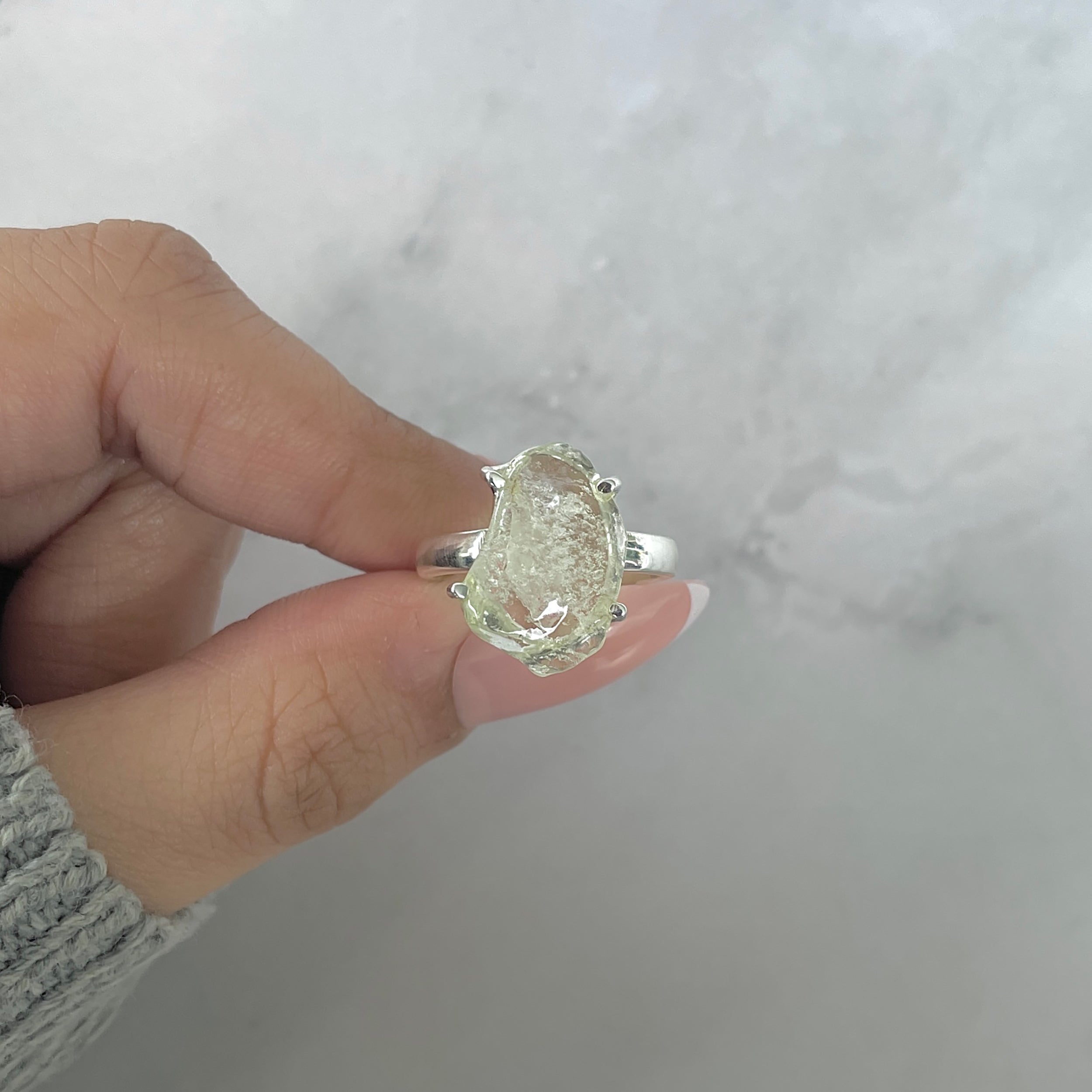 Libyan Desert Glass Ring Size 7-(LDG-R-63.)