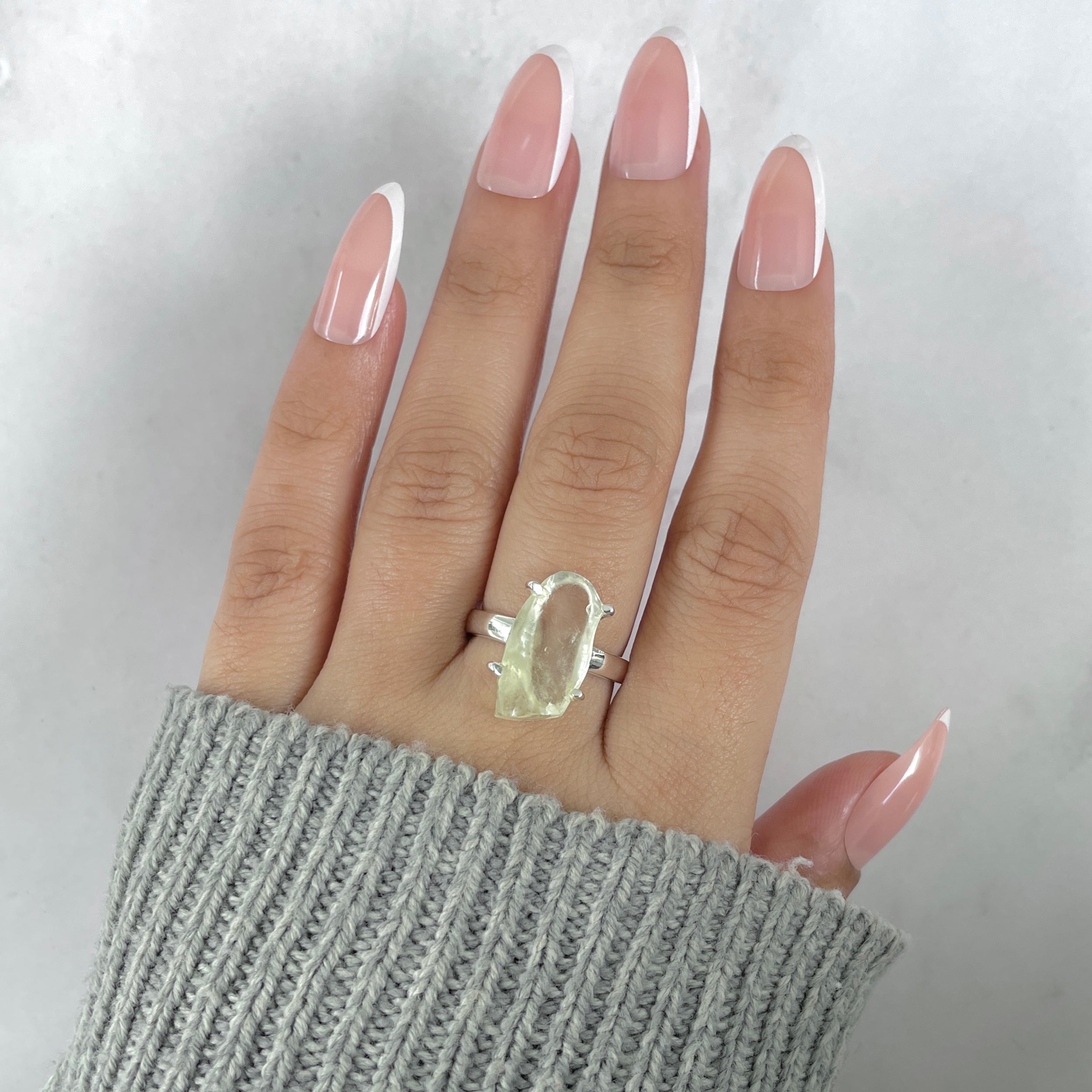 Libyan Desert Glass Ring Size 7-(LDG-R-64.)