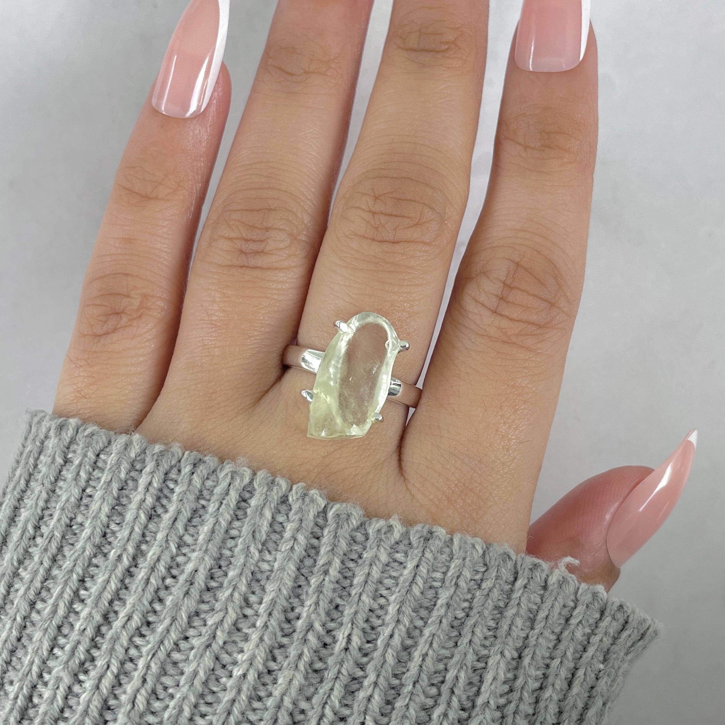 Libyan Desert Glass Ring Size 7-(LDG-R-64.)