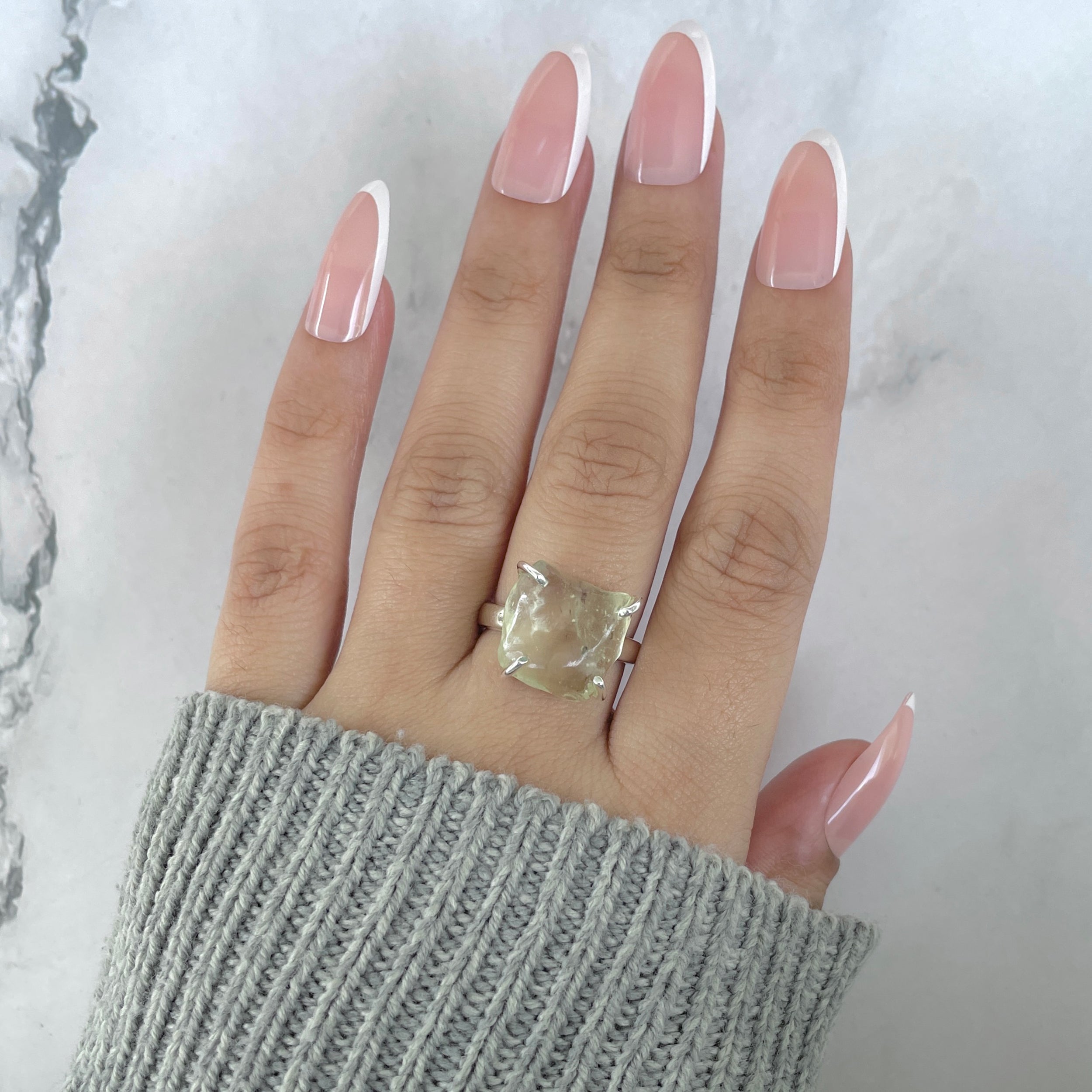 Libyan Desert Glass Ring Size 7-(LDG-R-65.)