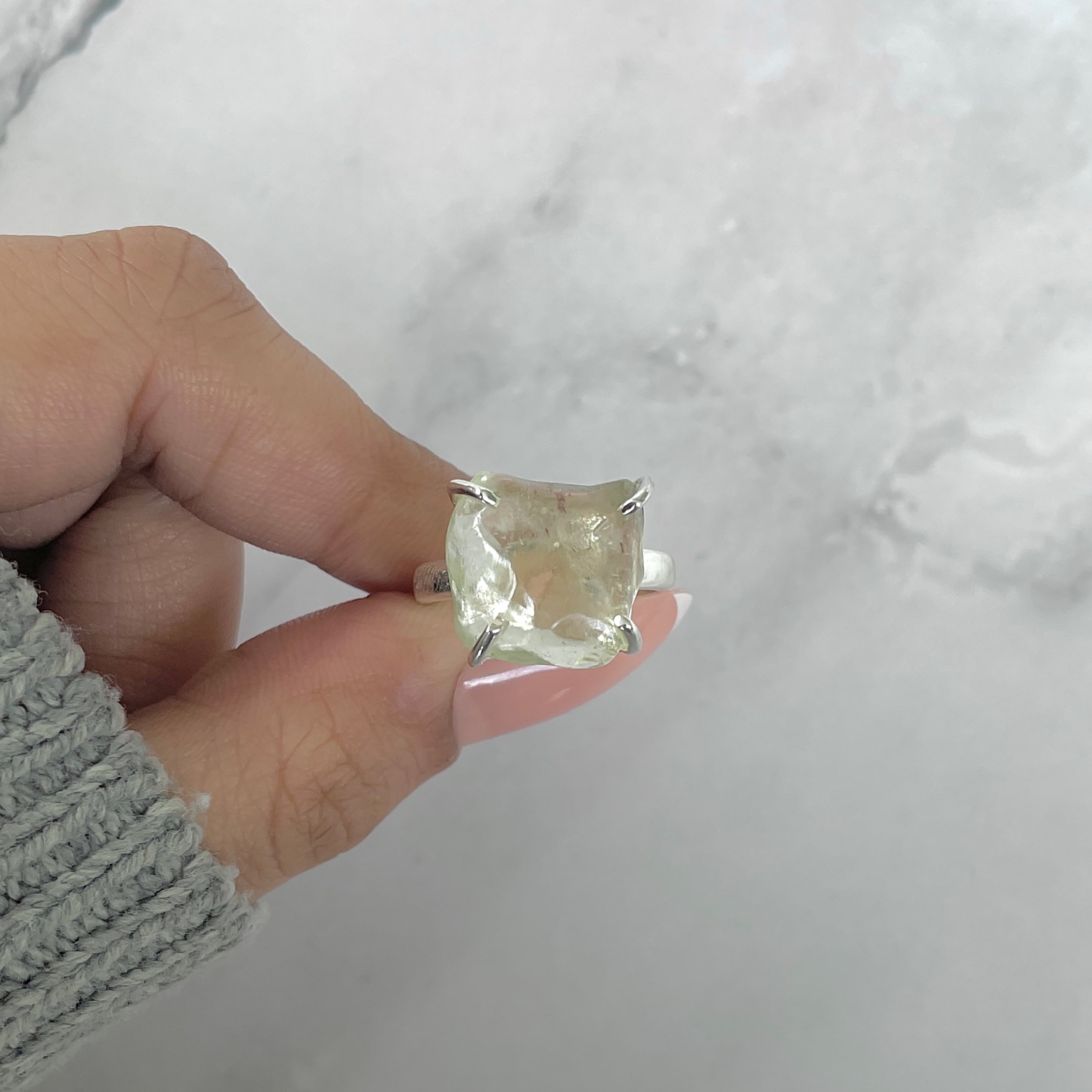 Libyan Desert Glass Ring Size 7-(LDG-R-65.)