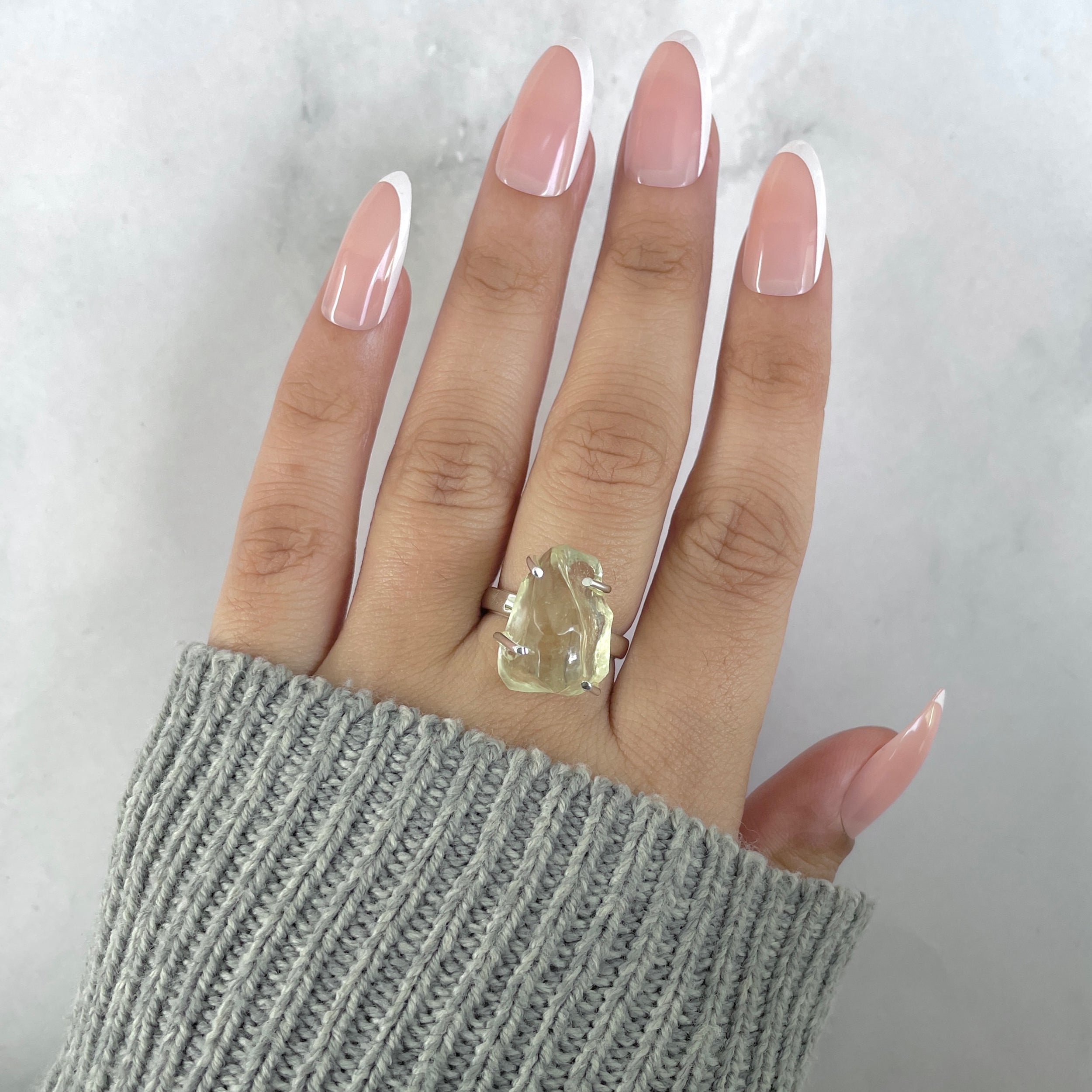 Libyan Desert Glass Ring Size 6-(LDG-R-66.)