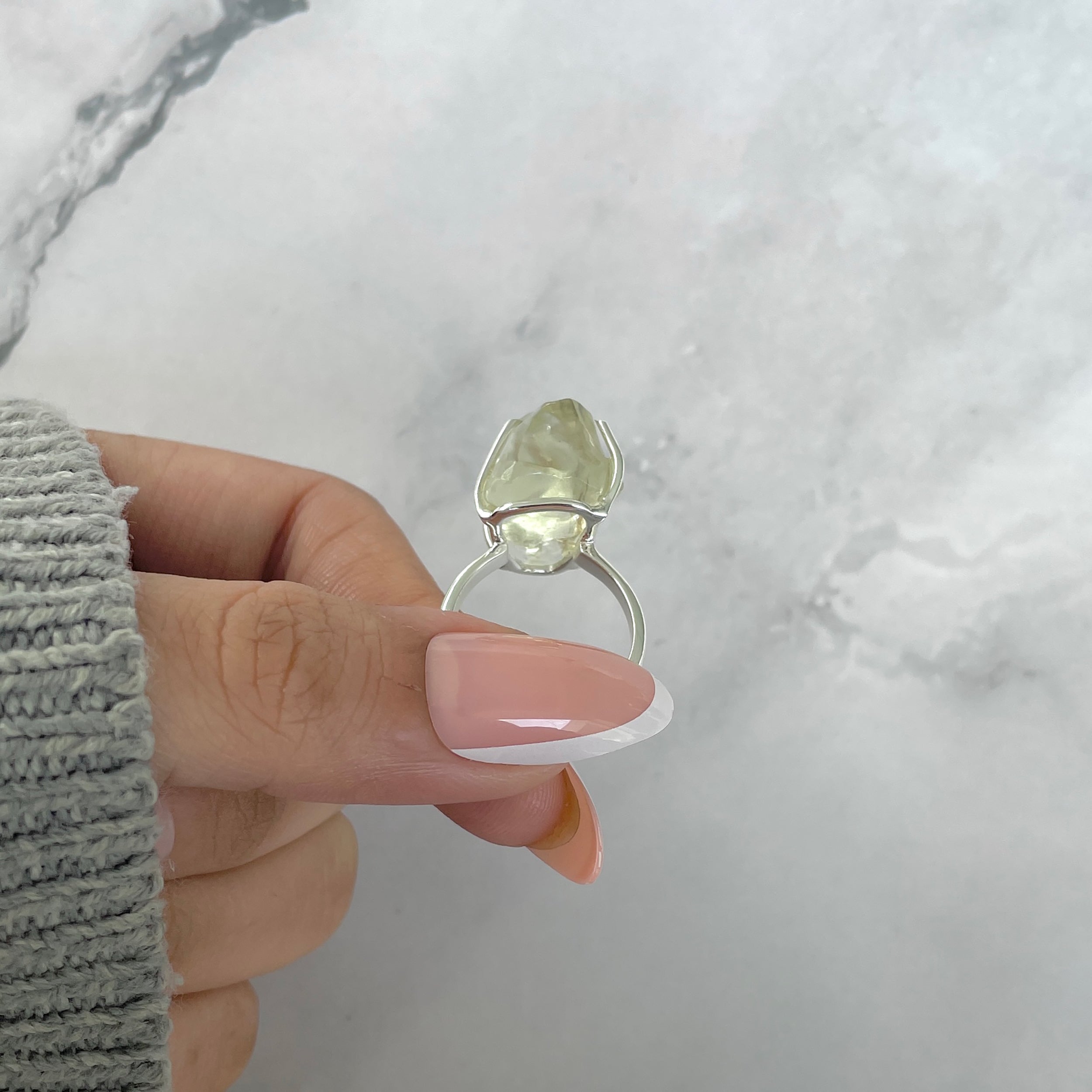 Libyan Desert Glass Ring Size 6-(LDG-R-66.)