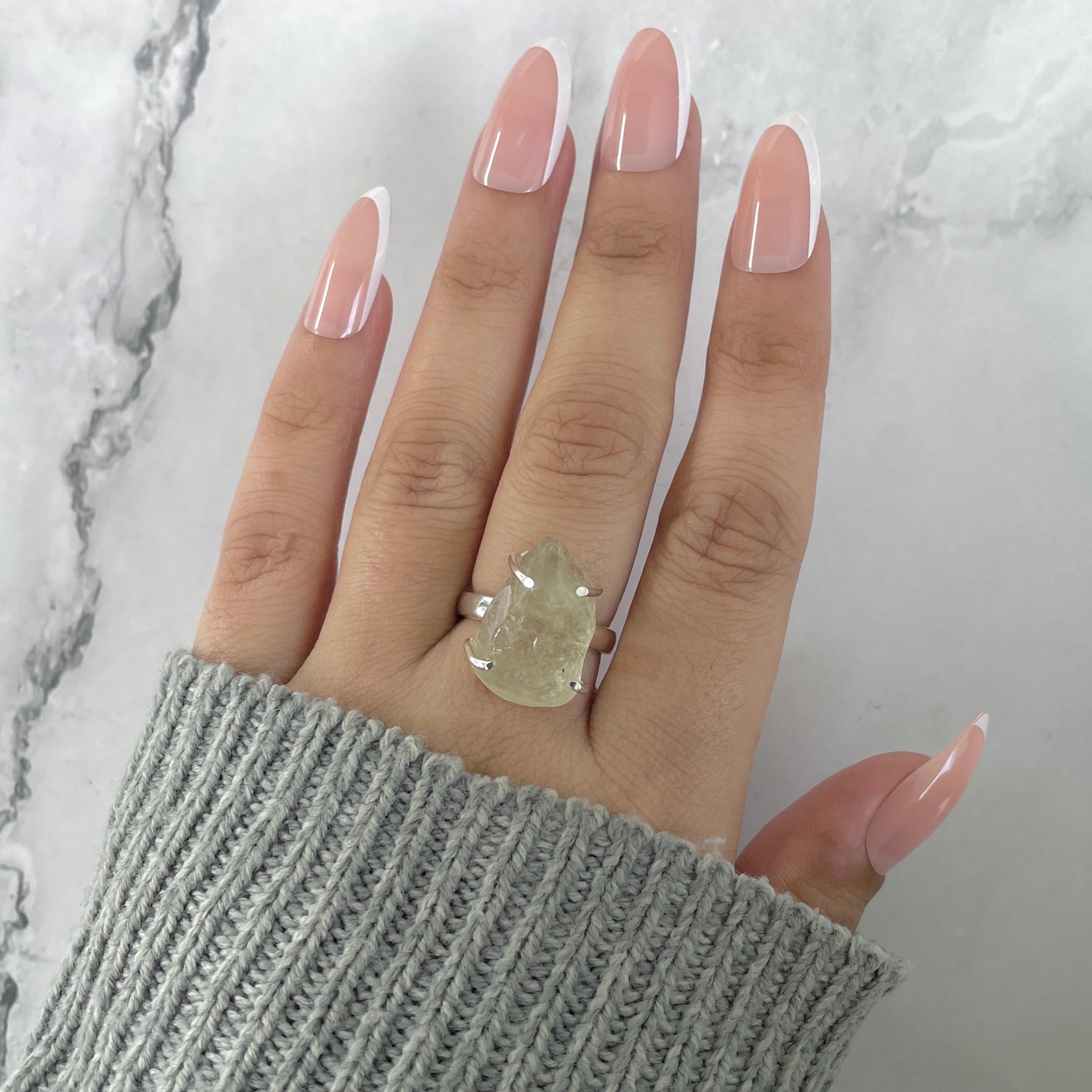 Libyan Desert Glass Ring Size 6-(LDG-R-67.)