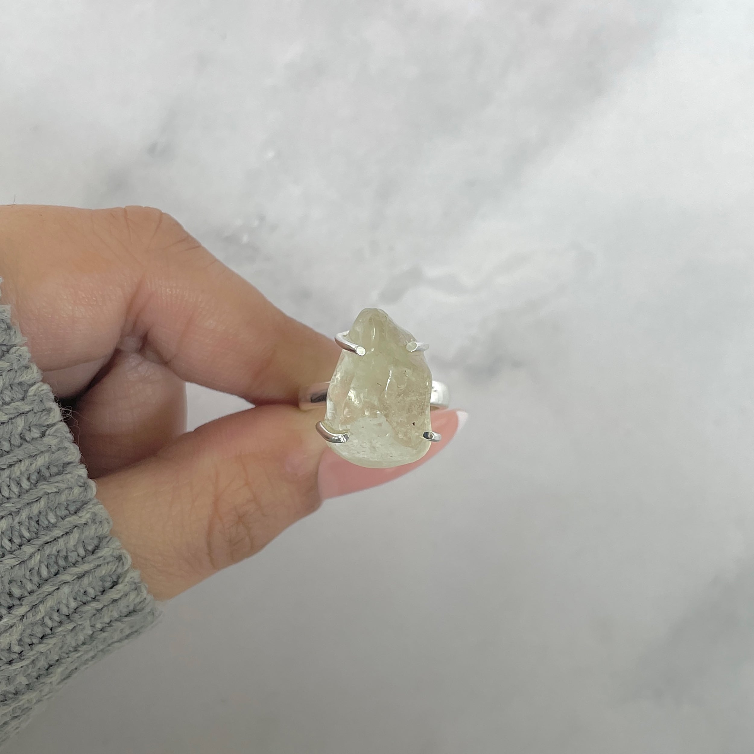 Libyan Desert Glass Ring Size 6-(LDG-R-67.)