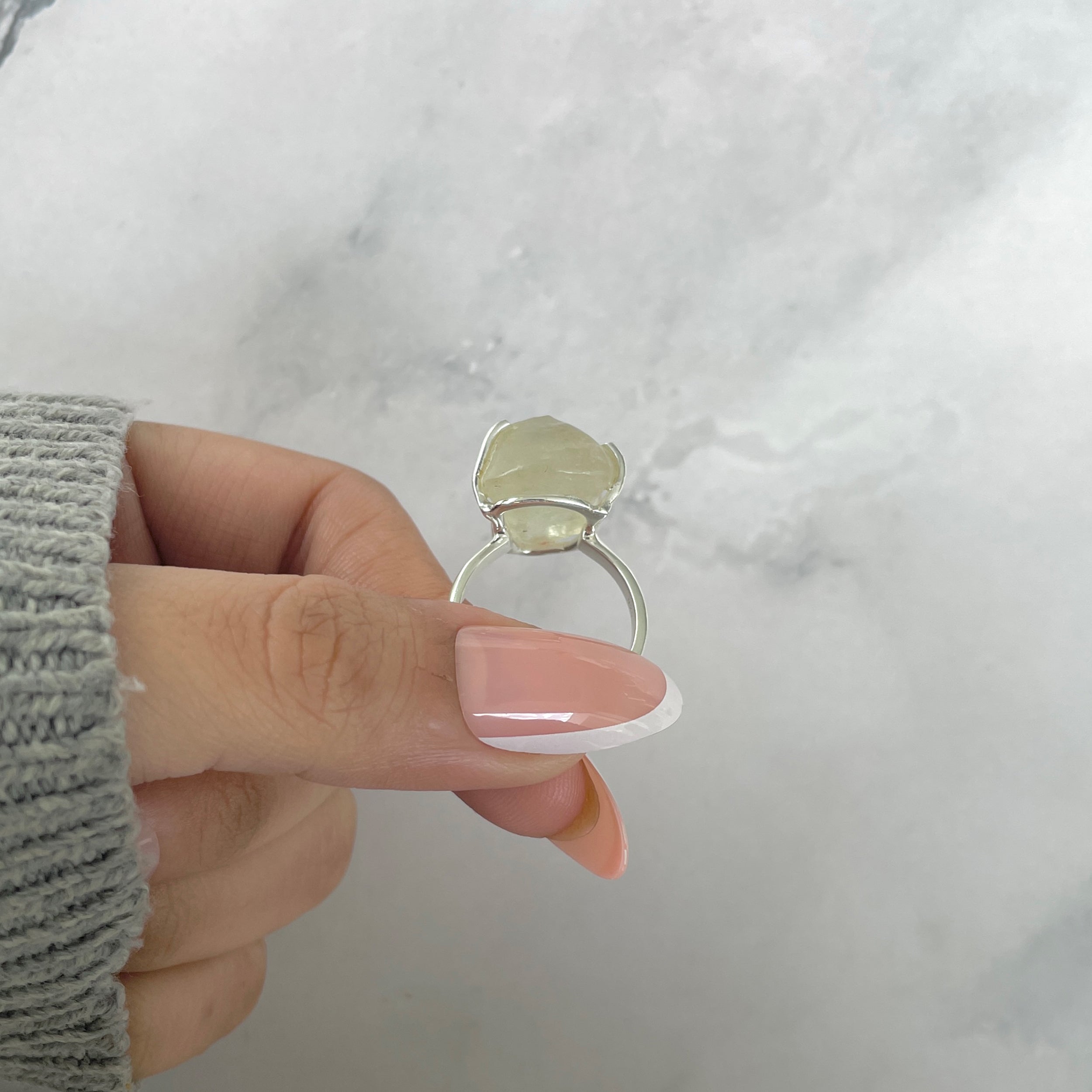 Libyan Desert Glass Ring Size 6-(LDG-R-67.)