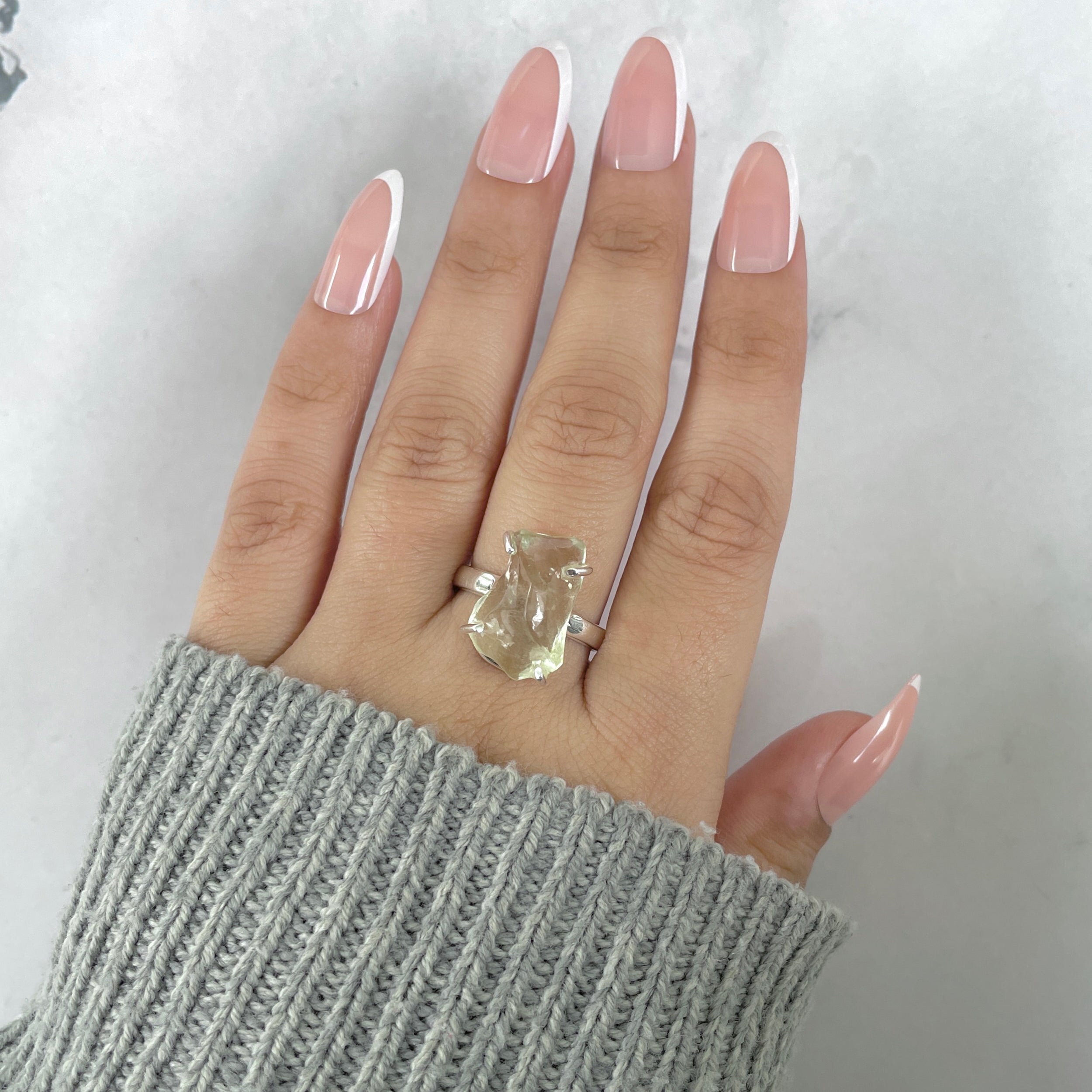 Libyan Desert Glass Ring Size 8-(LDG-R-68.)