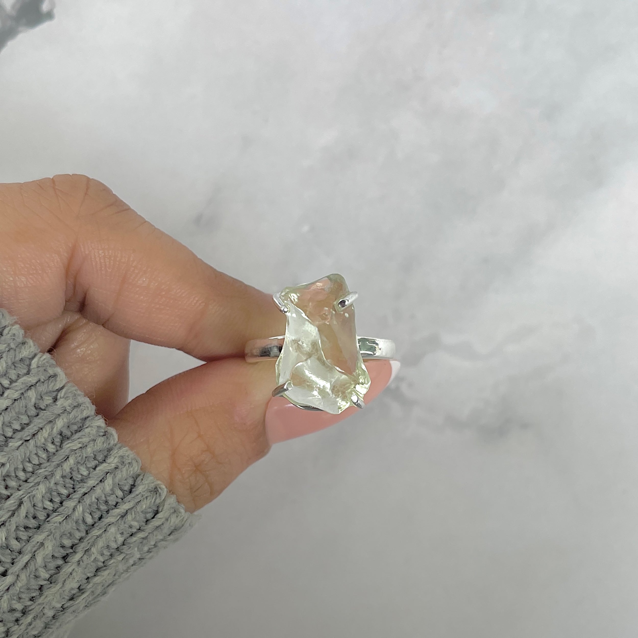 Libyan Desert Glass Ring Size 8-(LDG-R-68.)
