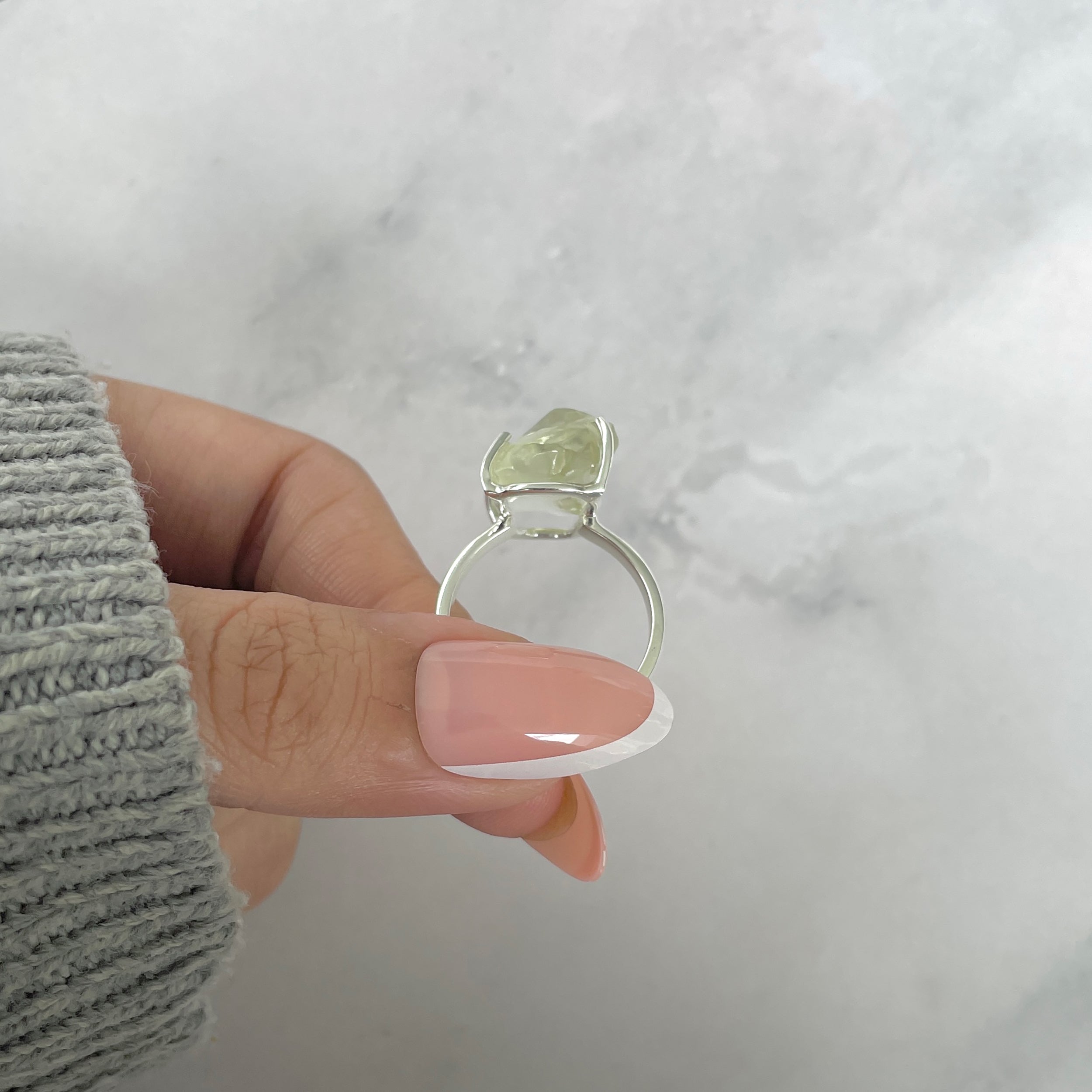 Libyan Desert Glass Ring Size 8-(LDG-R-68.)