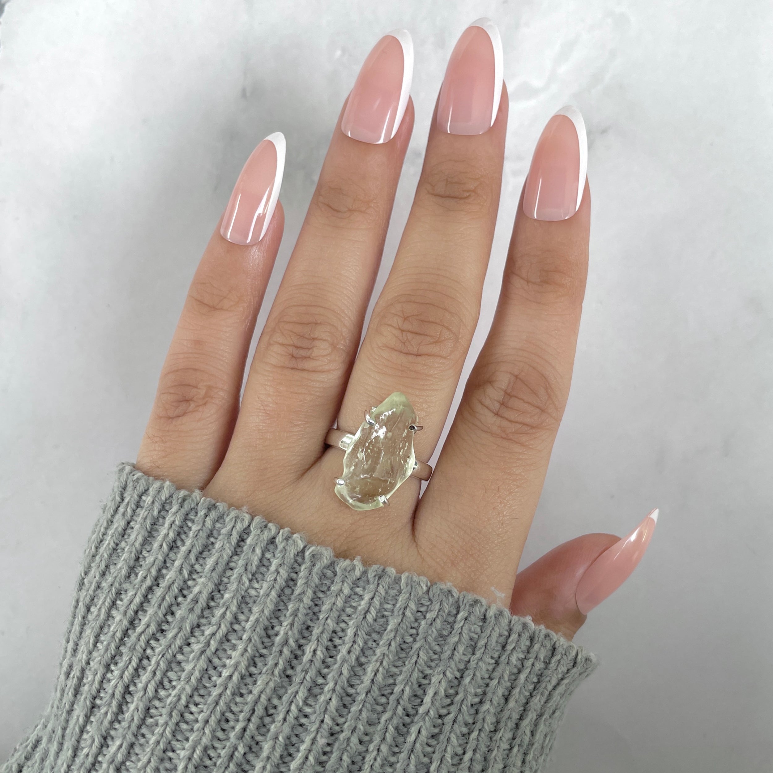 Libyan Desert Glass Ring Size 6-(LDG-R-69.)