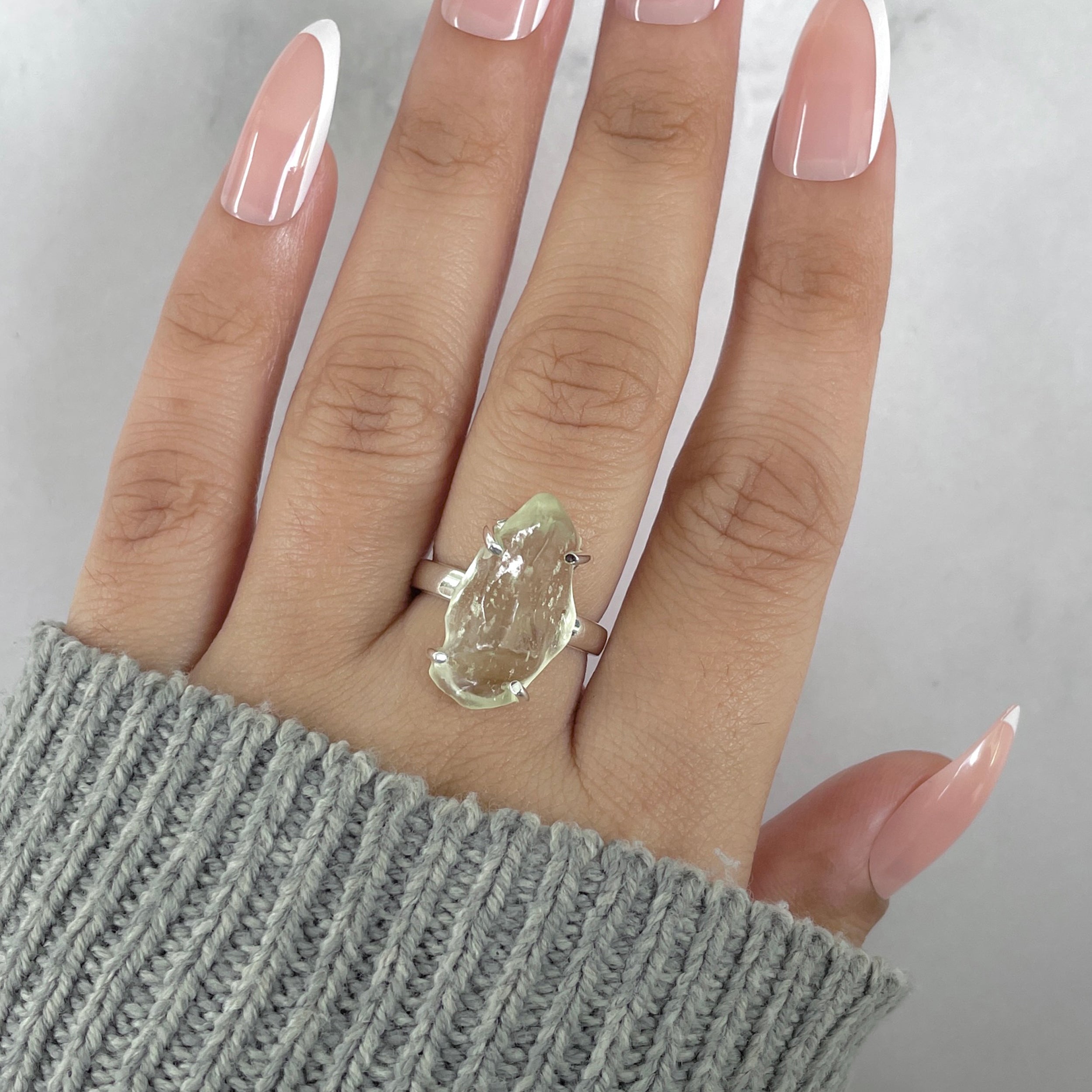 Libyan Desert Glass Ring Size 6-(LDG-R-69.)