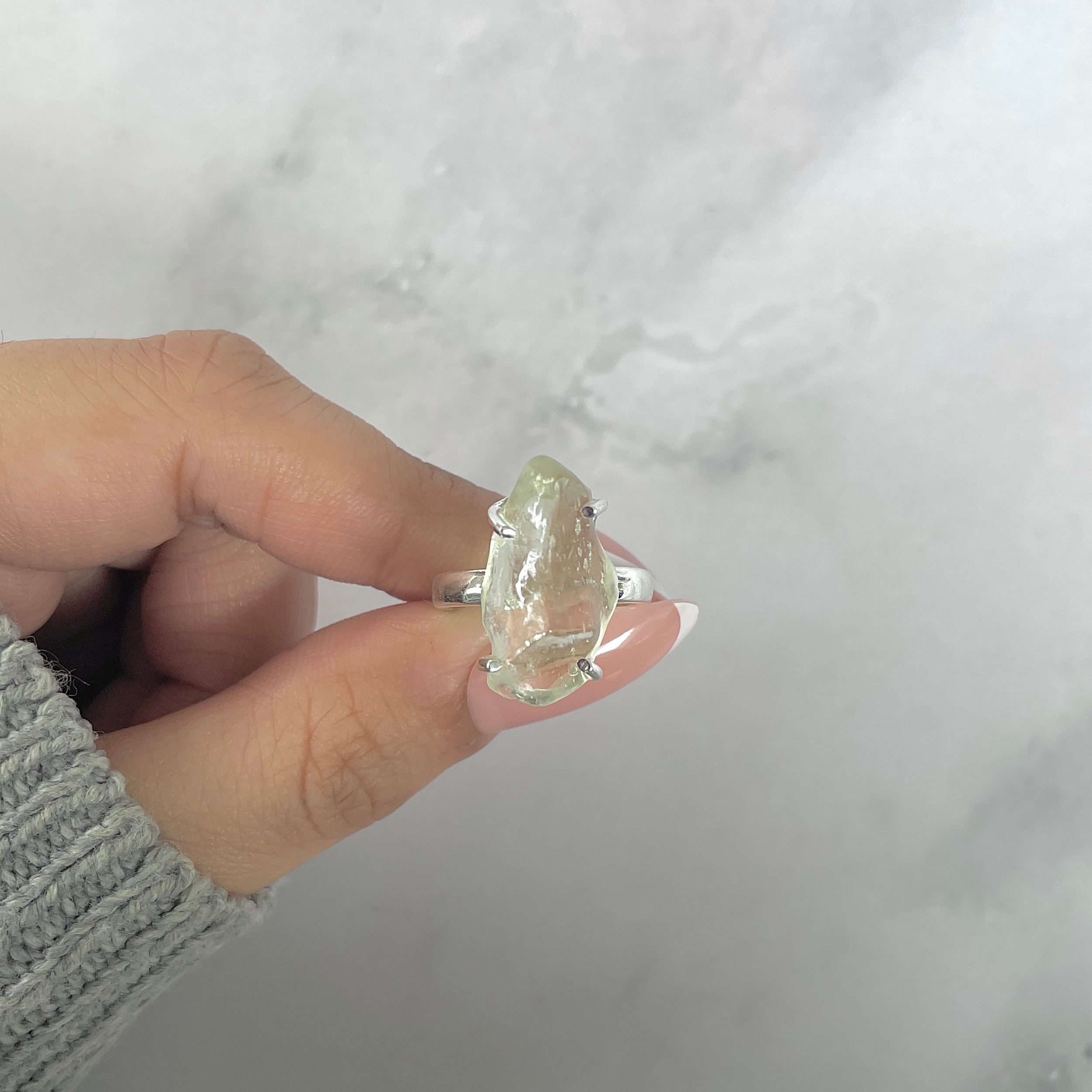Libyan Desert Glass Ring Size 6-(LDG-R-69.)