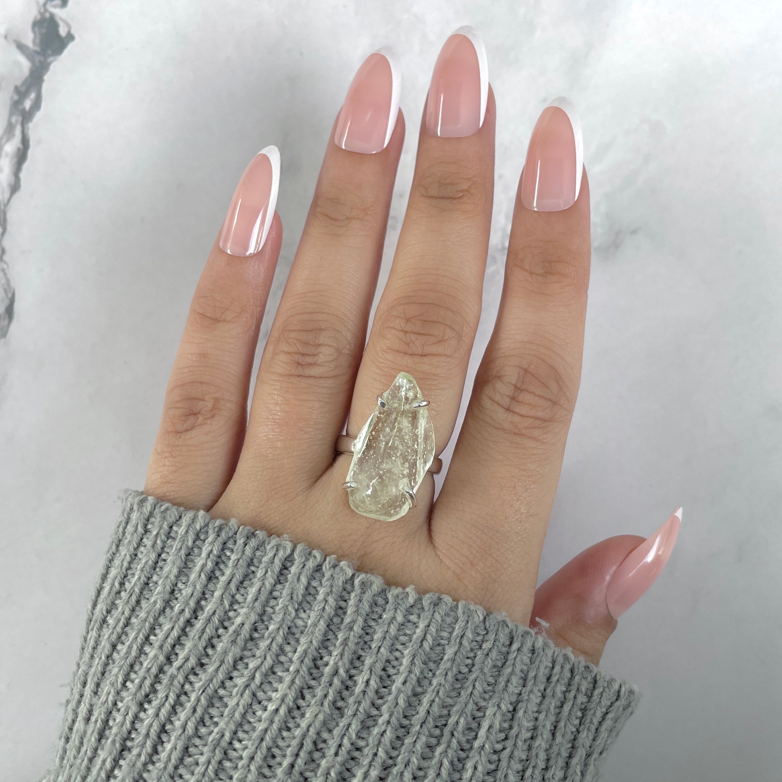Libyan Desert Glass Ring Size 5-(LDG-R-70.)