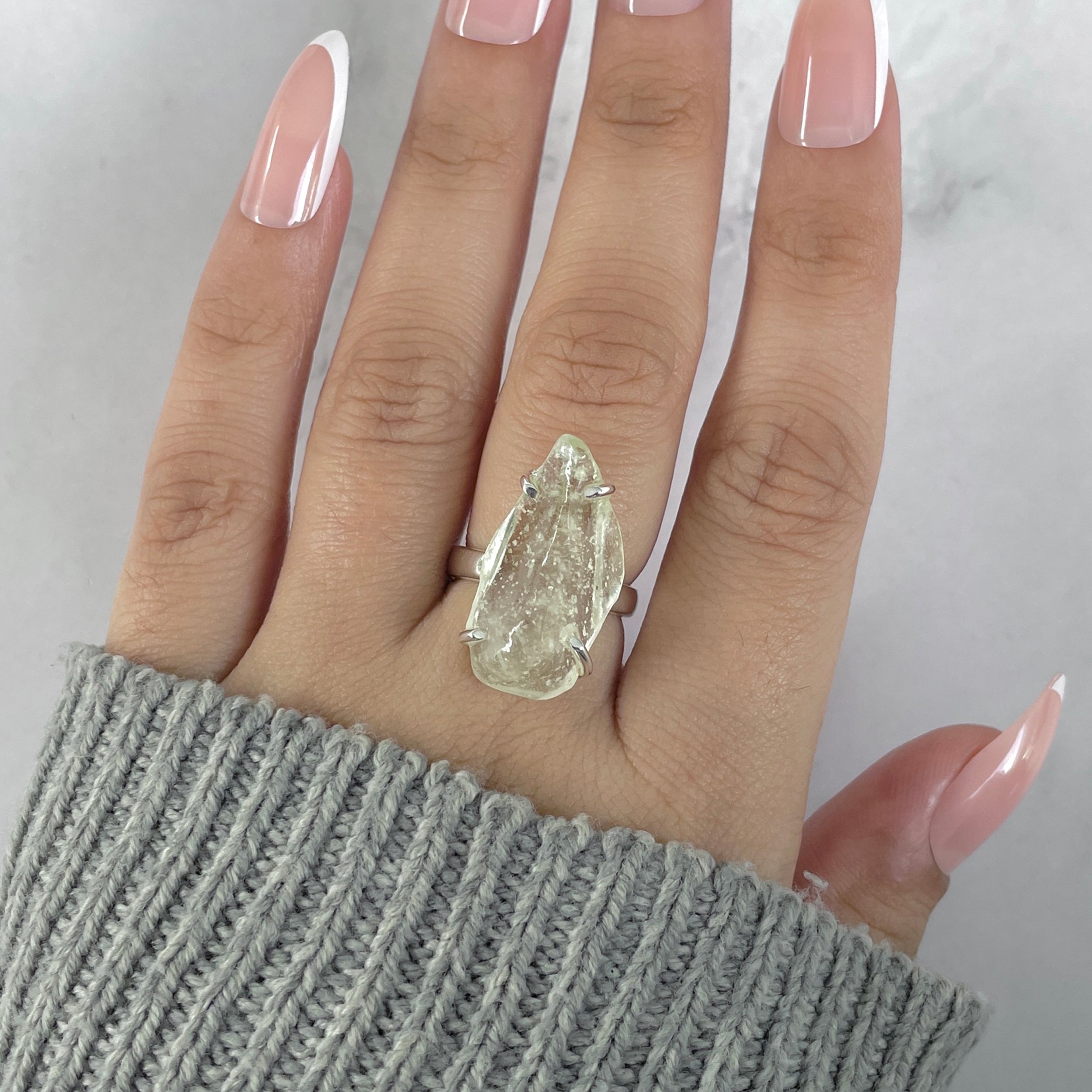 Libyan Desert Glass Ring Size 5-(LDG-R-70.)