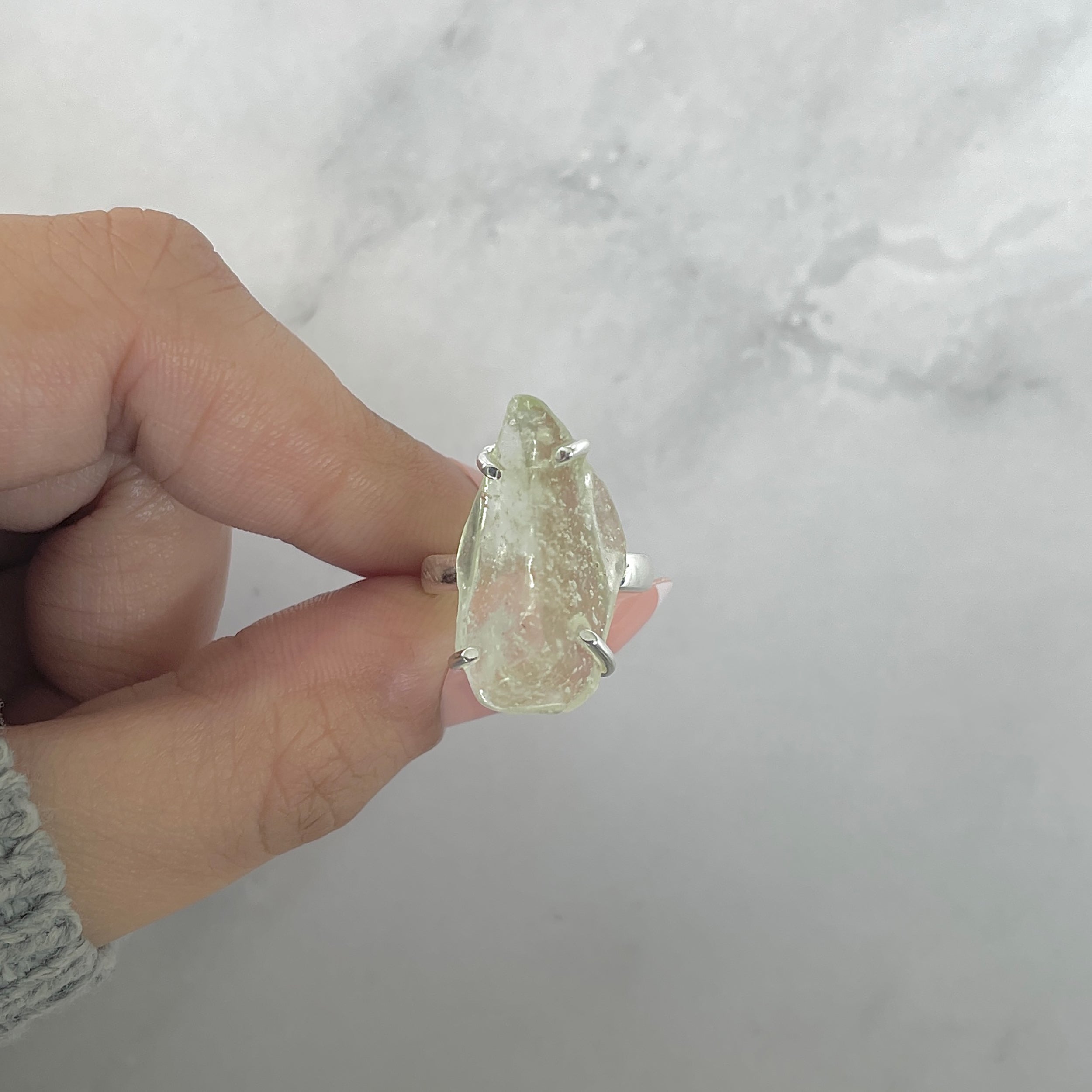 Libyan Desert Glass Ring Size 5-(LDG-R-70.)