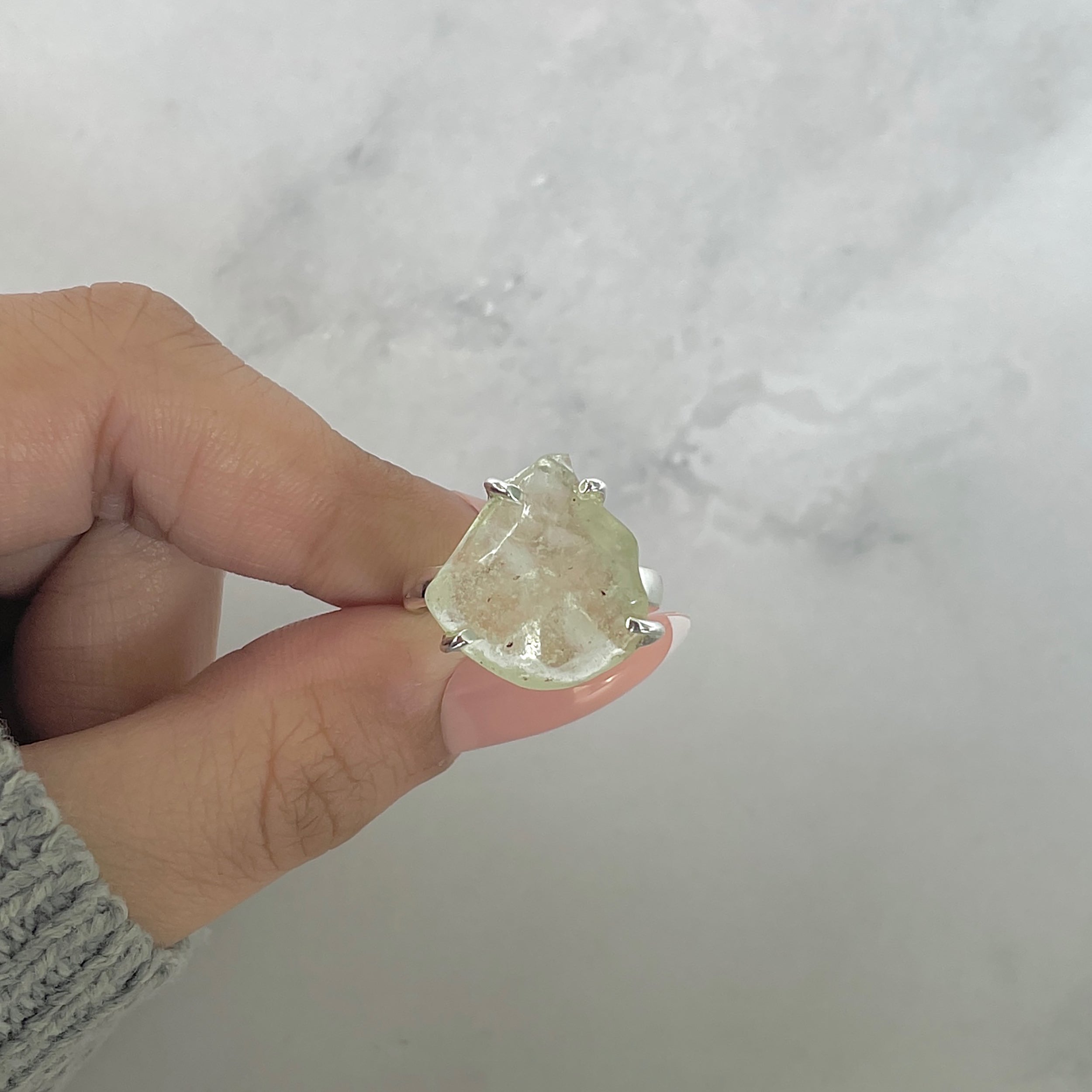 Libyan Desert Glass Ring Size 8-(LDG-R-71.)