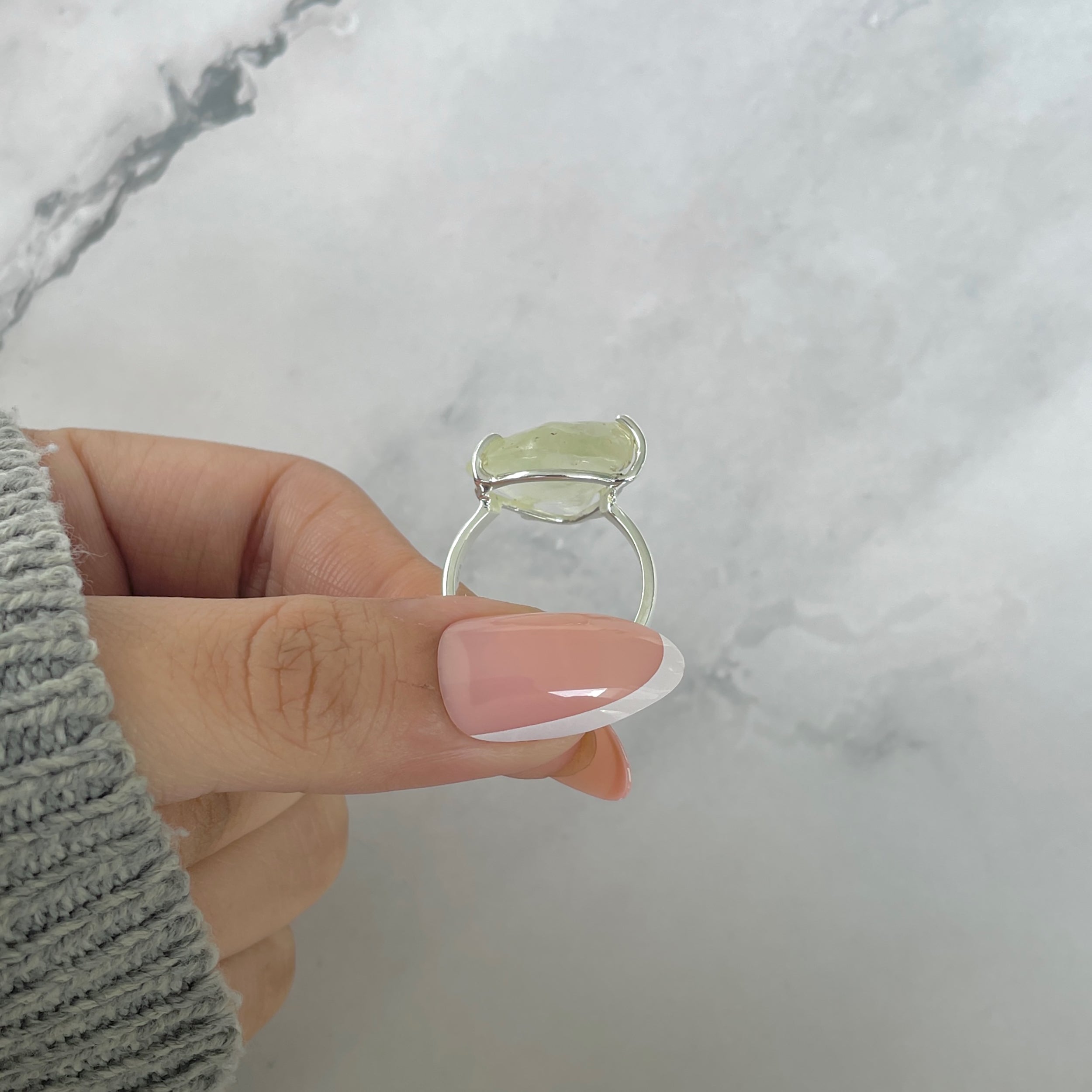 Libyan Desert Glass Ring Size 8-(LDG-R-71.)