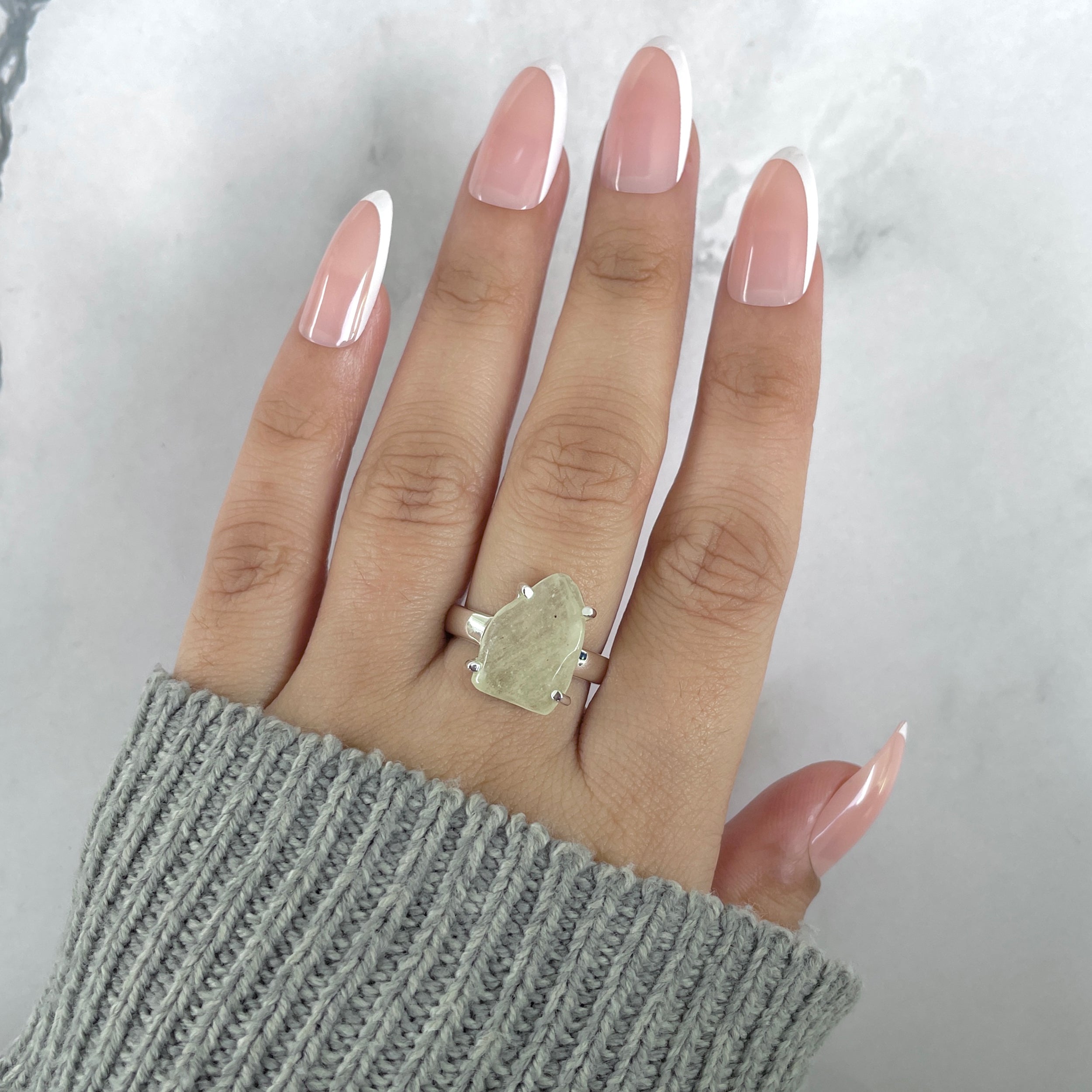 Libyan Desert Glass Ring Size 7-(LDG-R-72.)