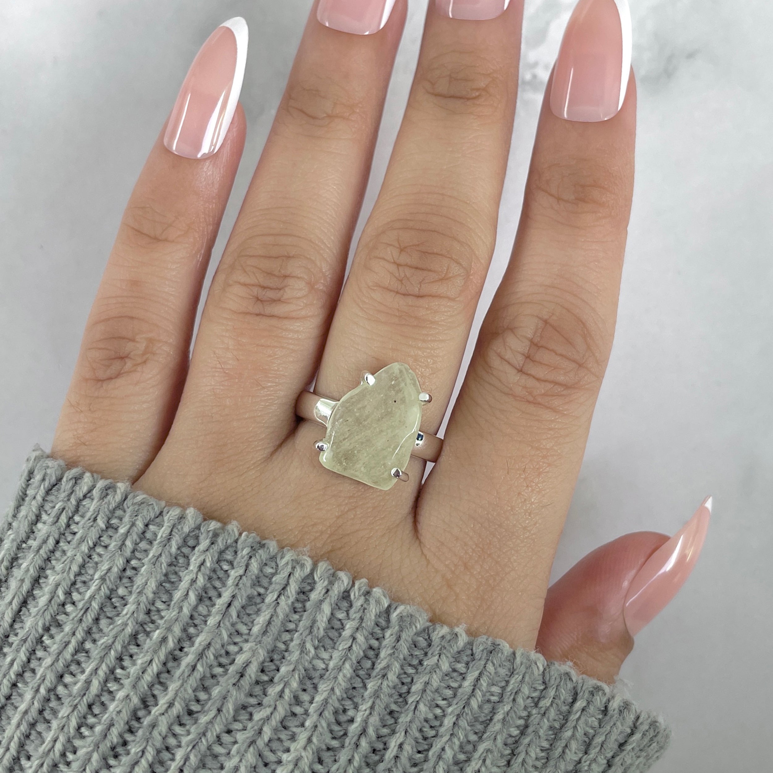 Libyan Desert Glass Ring Size 7-(LDG-R-72.)