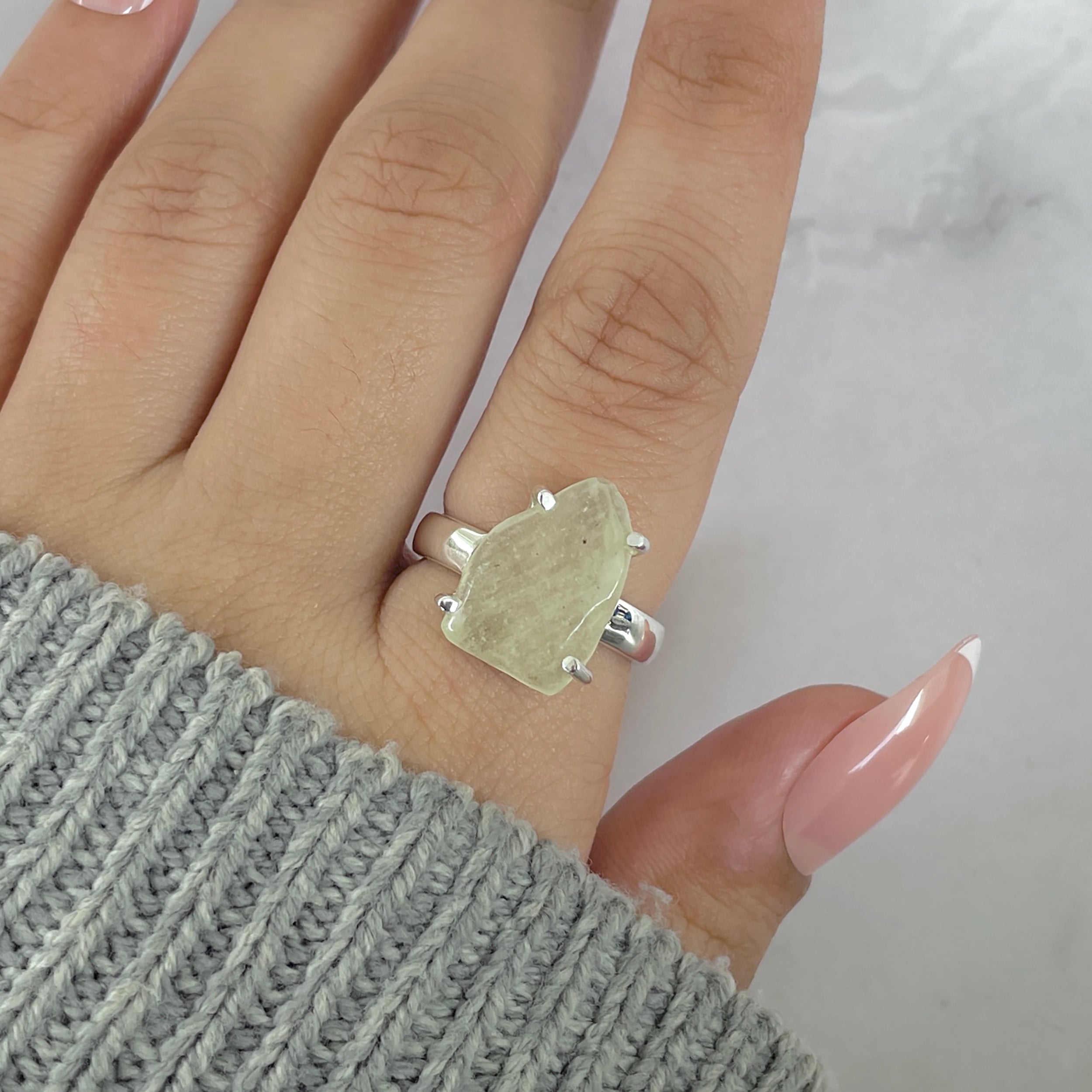 Libyan Desert Glass Ring Size 7-(LDG-R-72.)