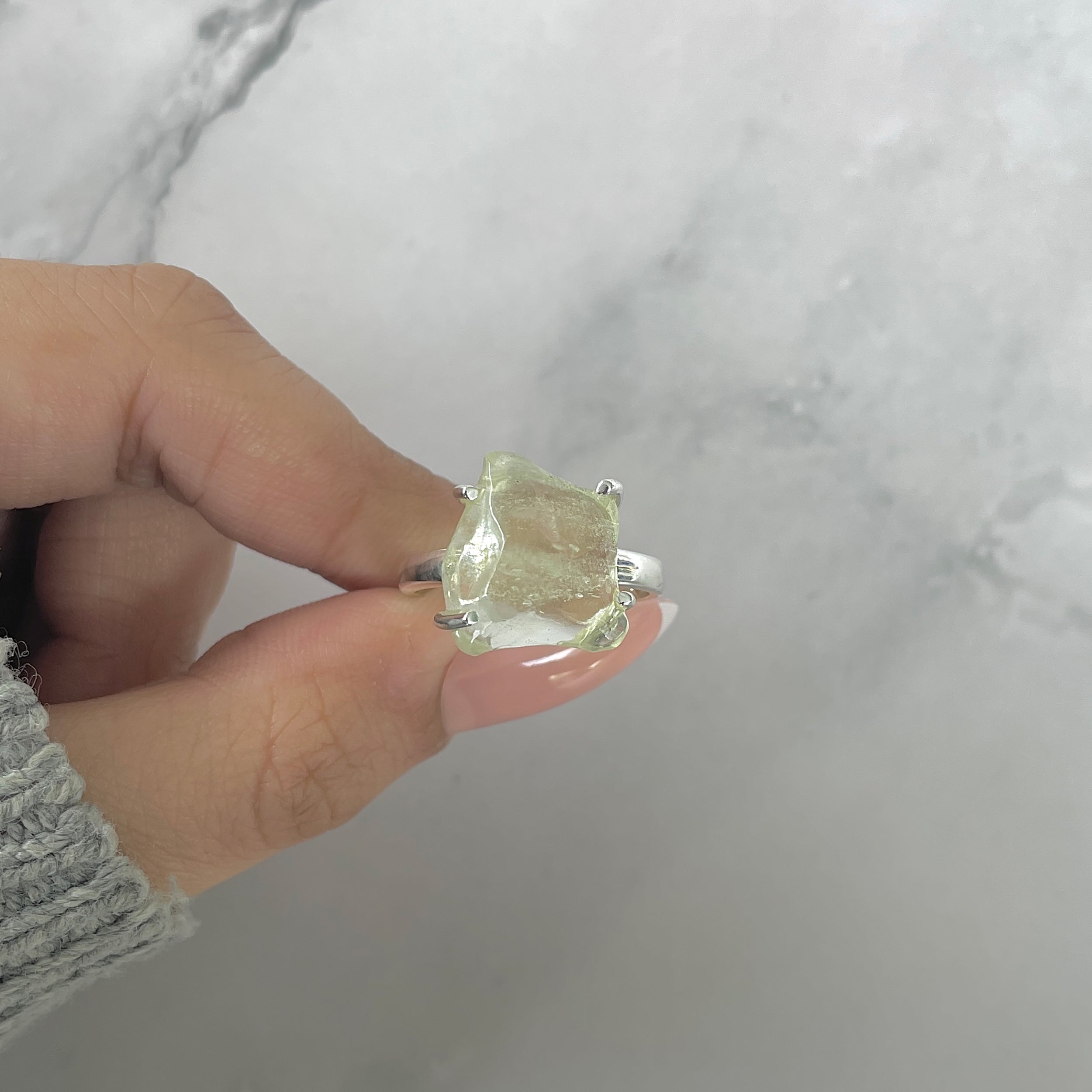 Libyan Desert Glass Ring Size 10-(LDG-R-73.)