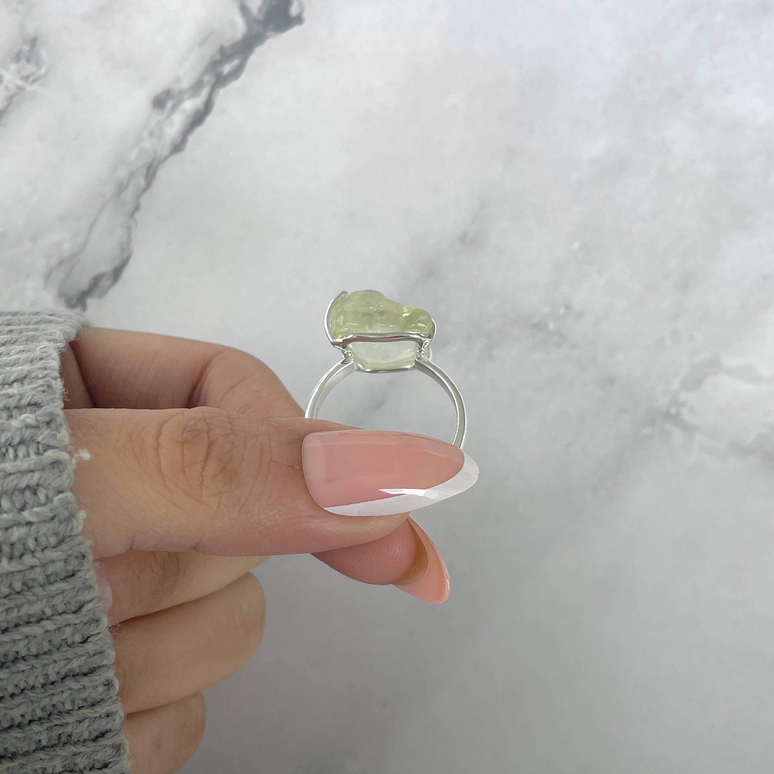 Libyan Desert Glass Ring Size 10-(LDG-R-73.)