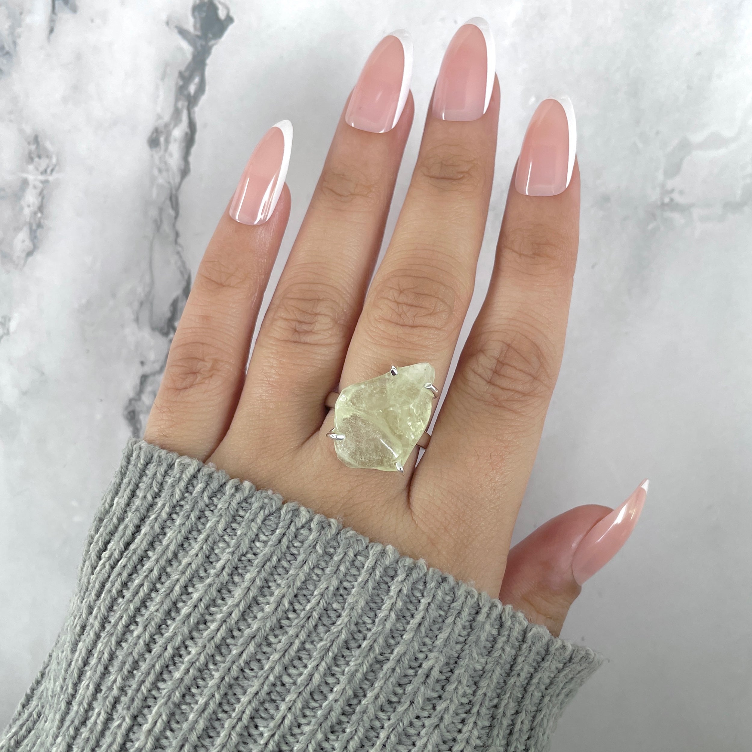 Libyan Desert Glass Ring Size 7-(LDG-R-74.)