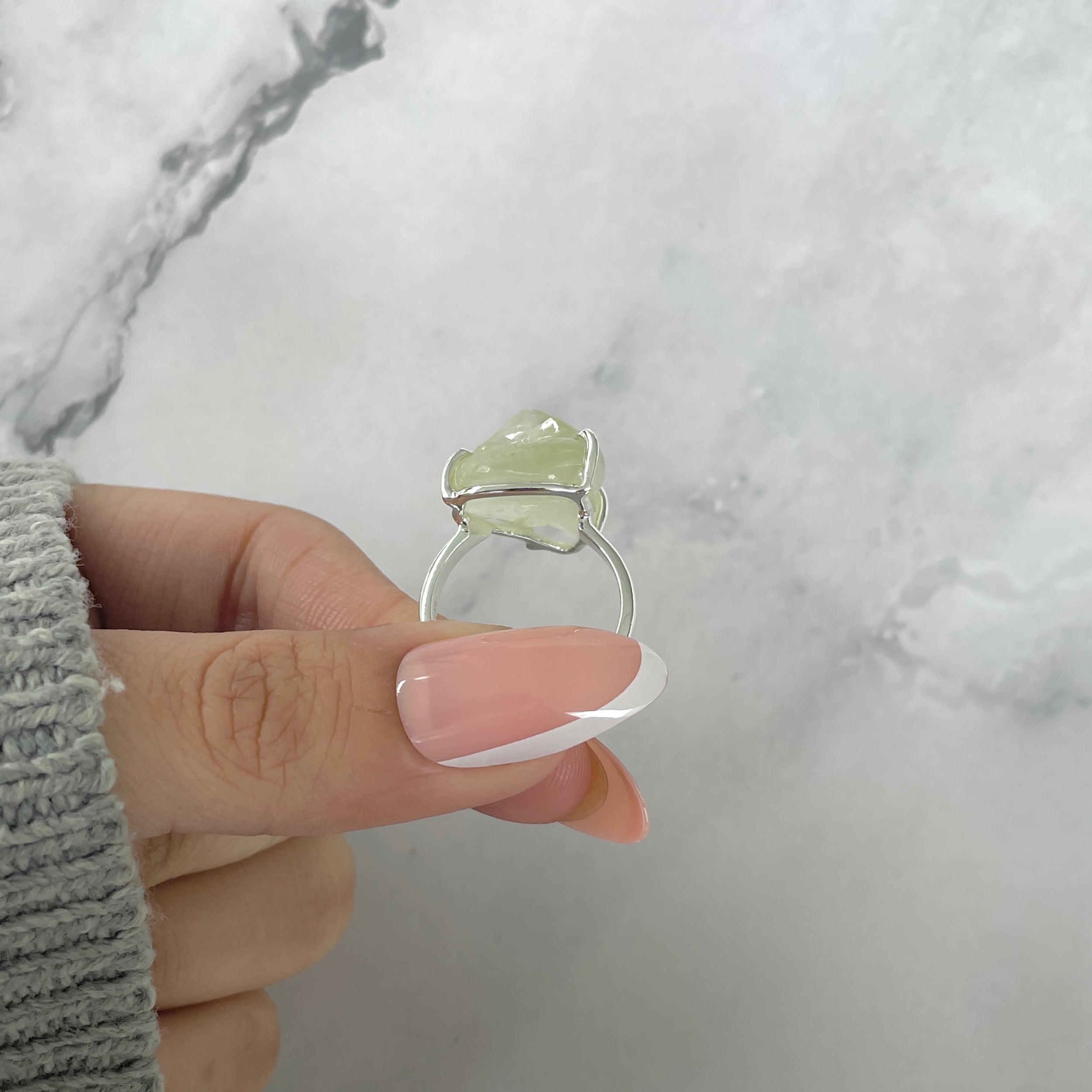 Libyan Desert Glass Ring Size 7-(LDG-R-74.)