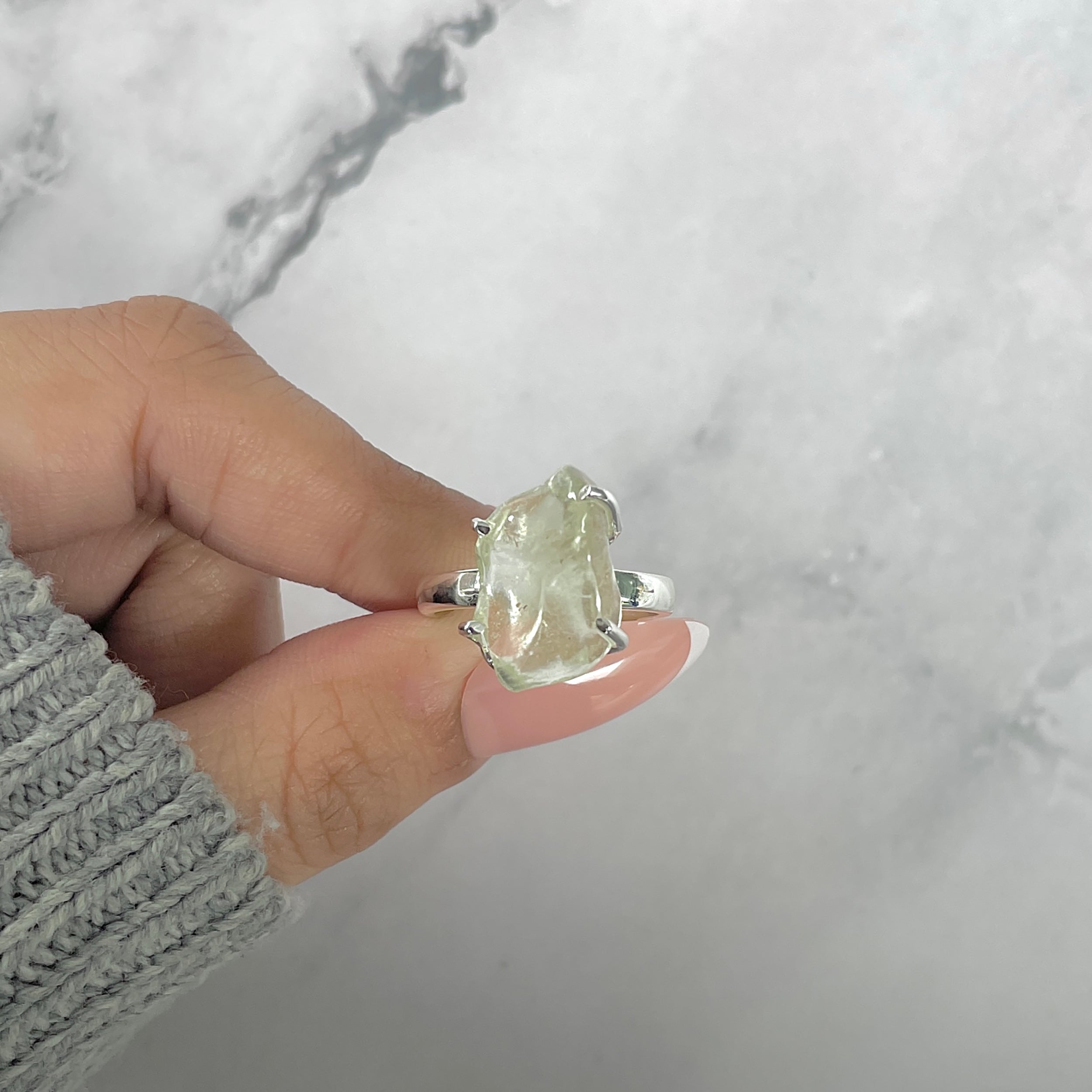 Libyan Desert Glass Ring Size 8-(LDG-R-75.)