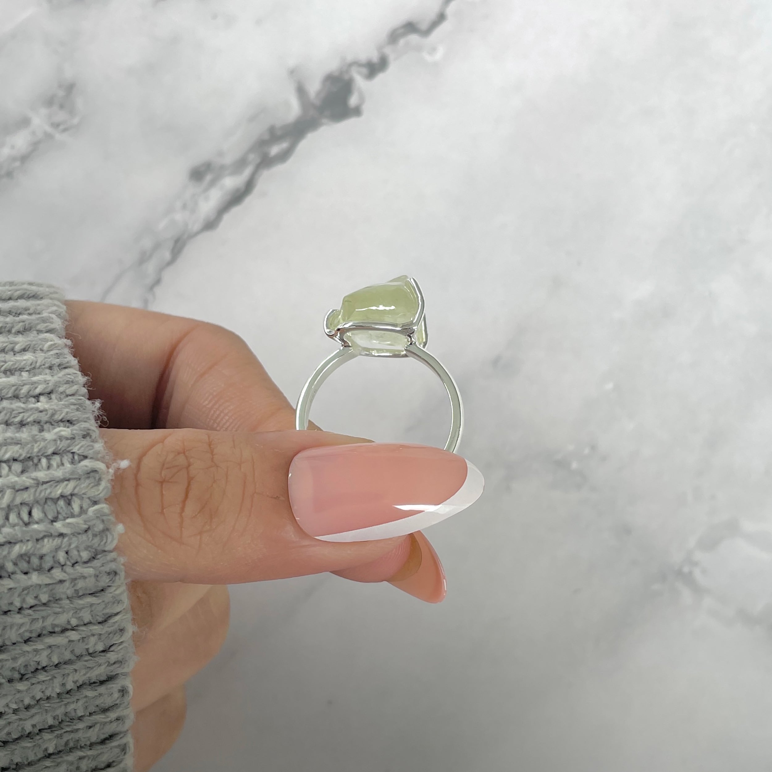 Libyan Desert Glass Ring Size 8-(LDG-R-75.)