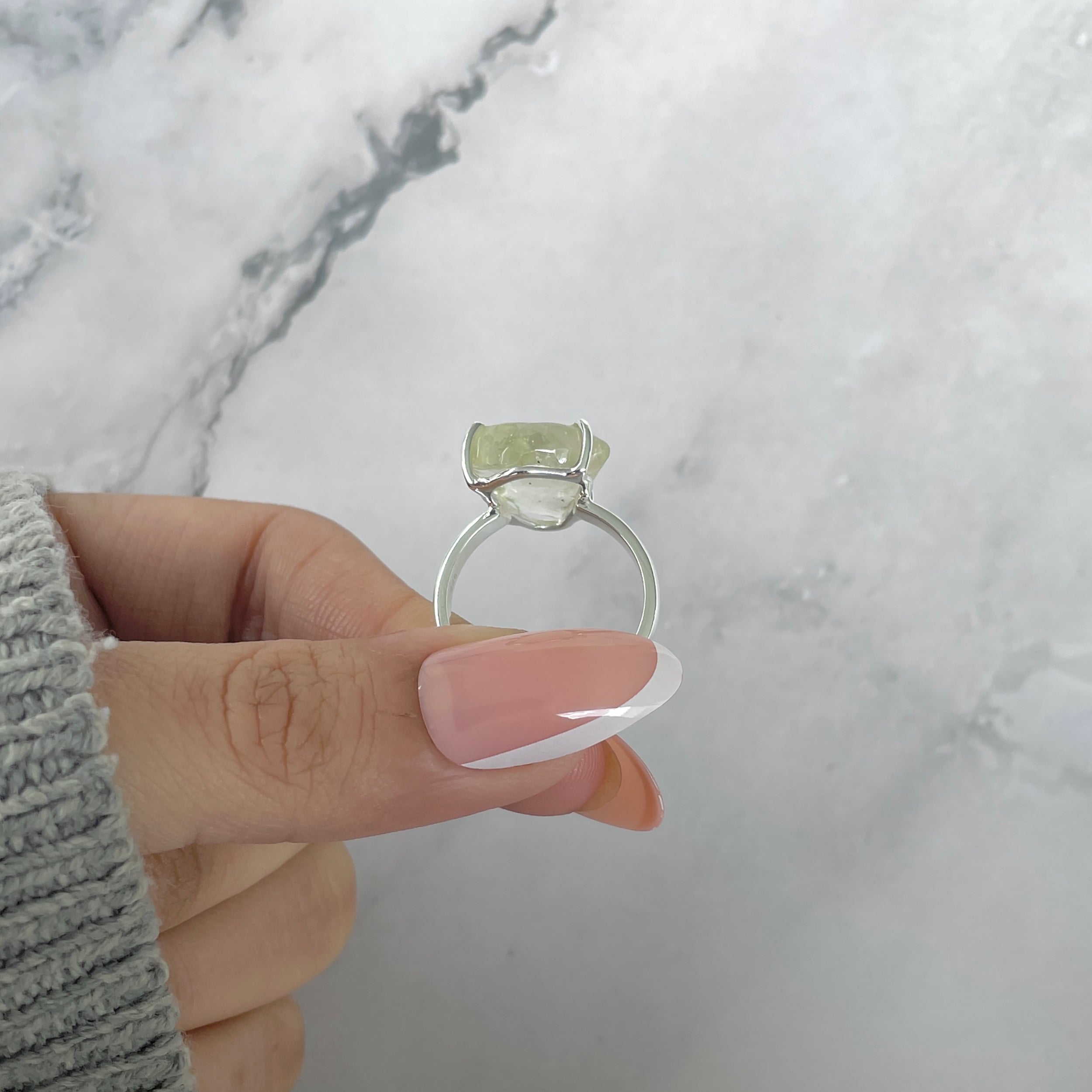 Libyan Desert Glass Ring Size 8-(LDG-R-76.)