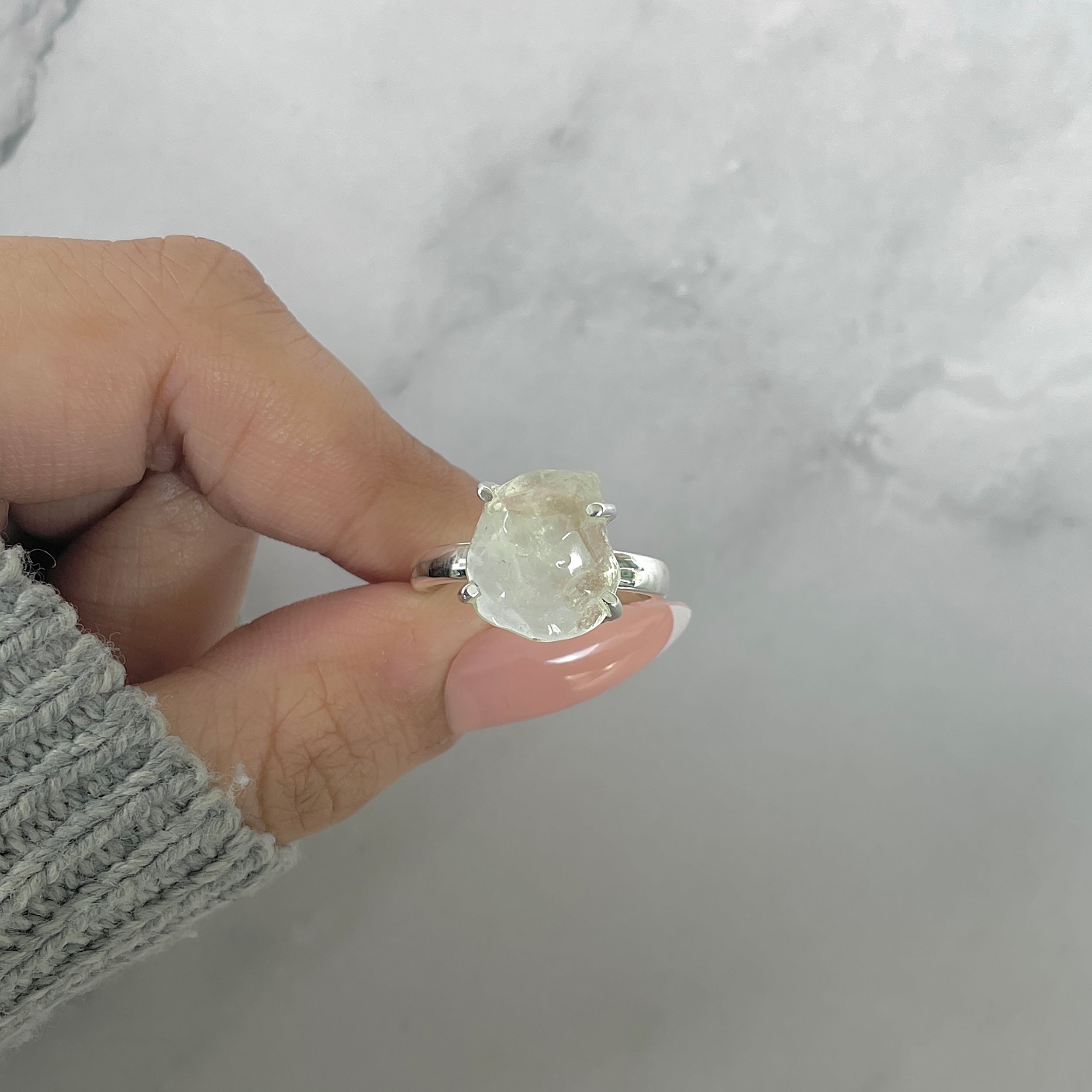 Libyan Desert Glass Ring Size 8-(LDG-R-77.)