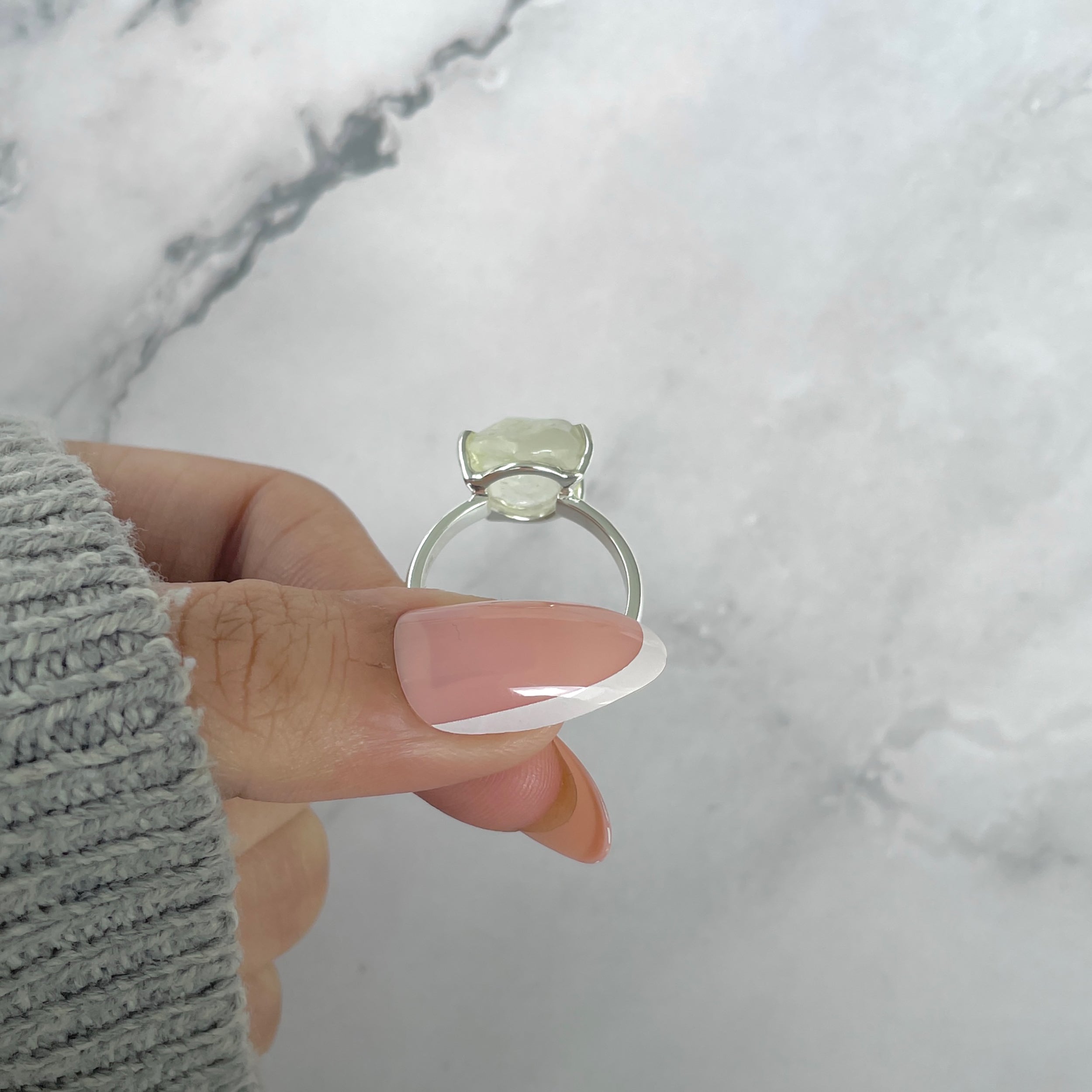 Libyan Desert Glass Ring Size 8-(LDG-R-77.)