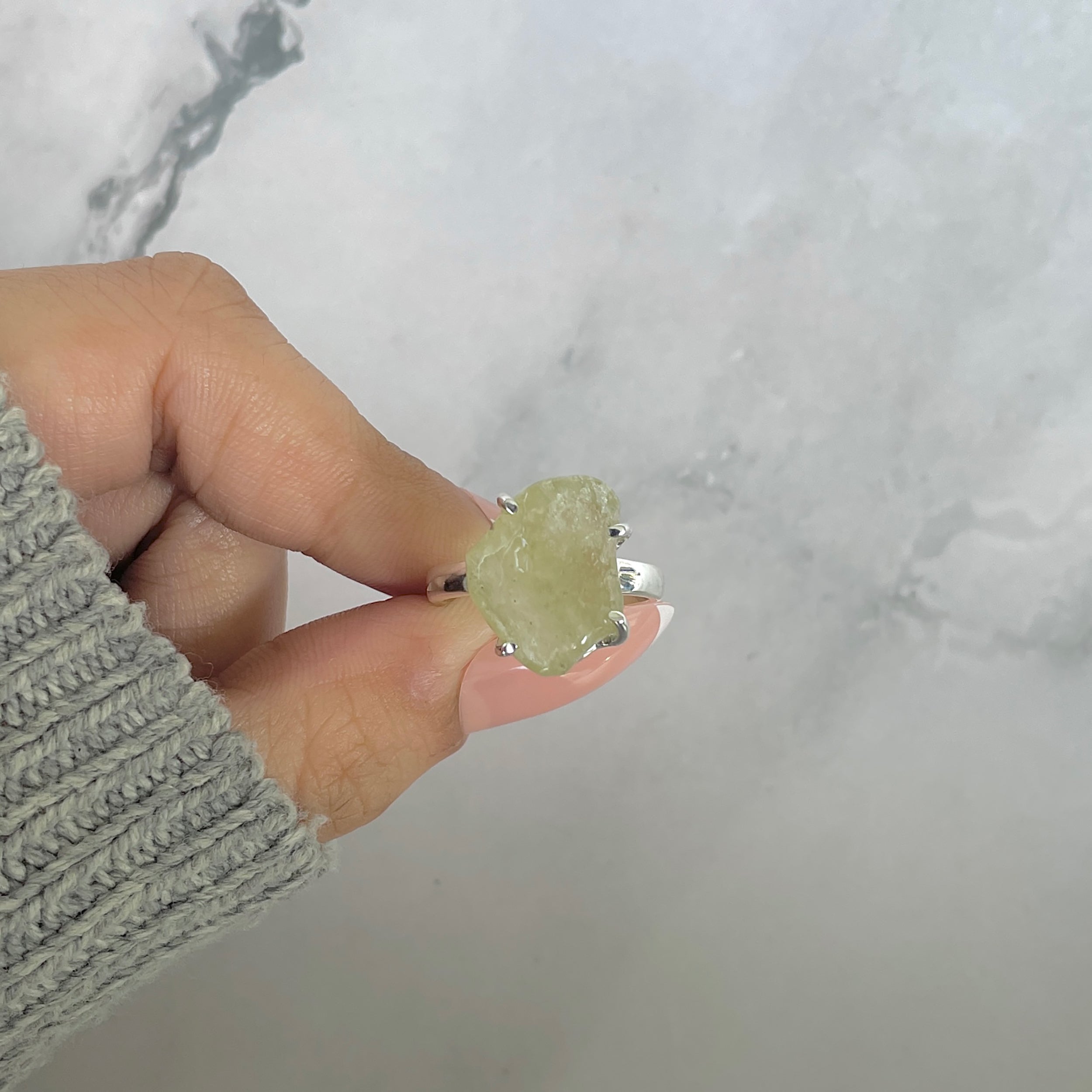 Libyan Desert Glass Ring Size 8-(LDG-R-79.)