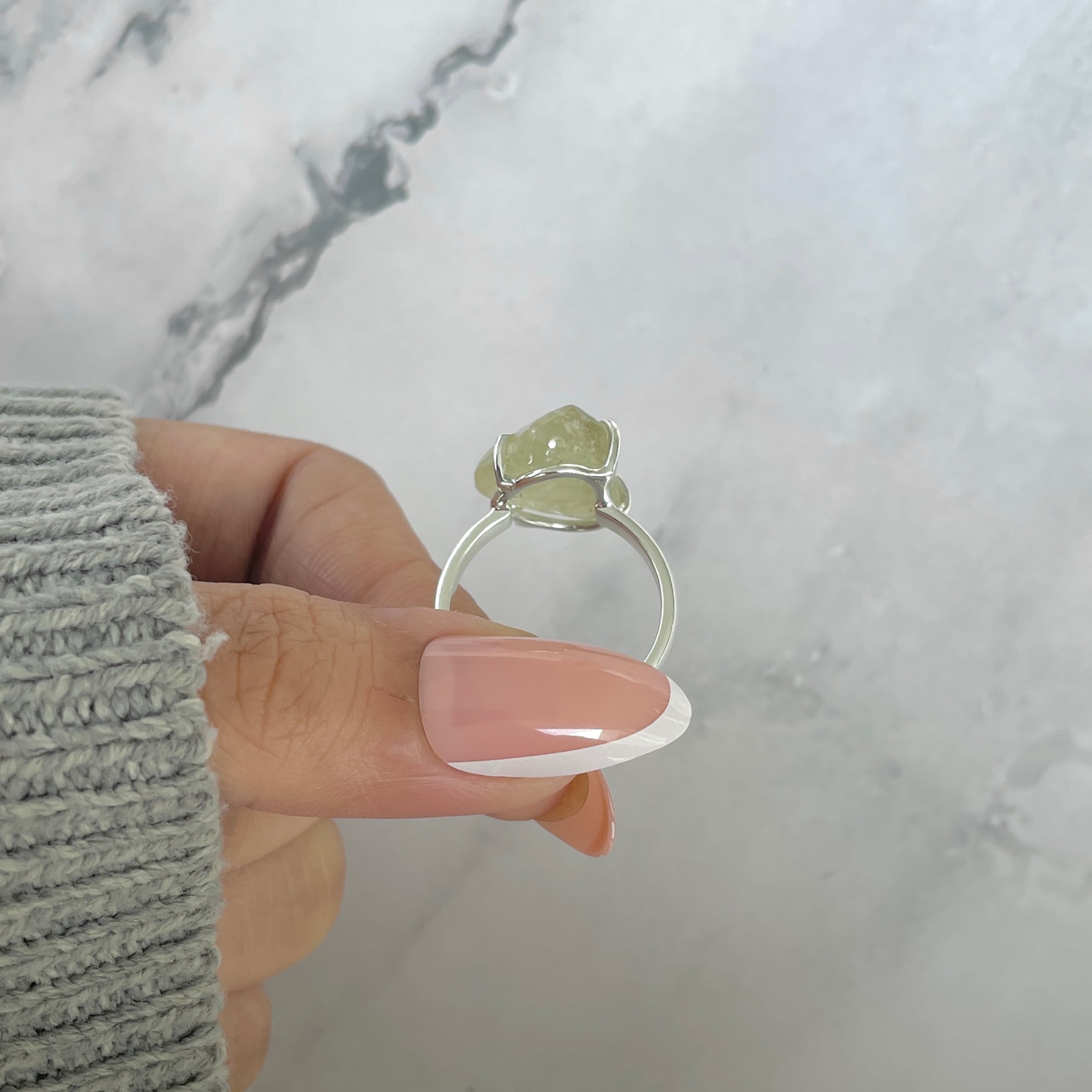 Libyan Desert Glass Ring Size 8-(LDG-R-79.)