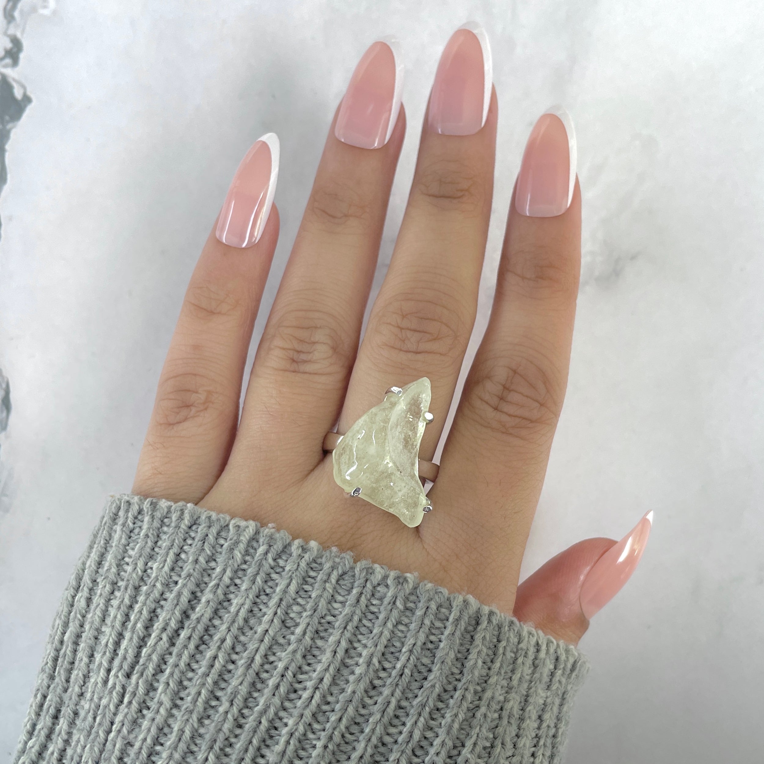 Libyan Desert Glass Ring Size 8-(LDG-R-80.)