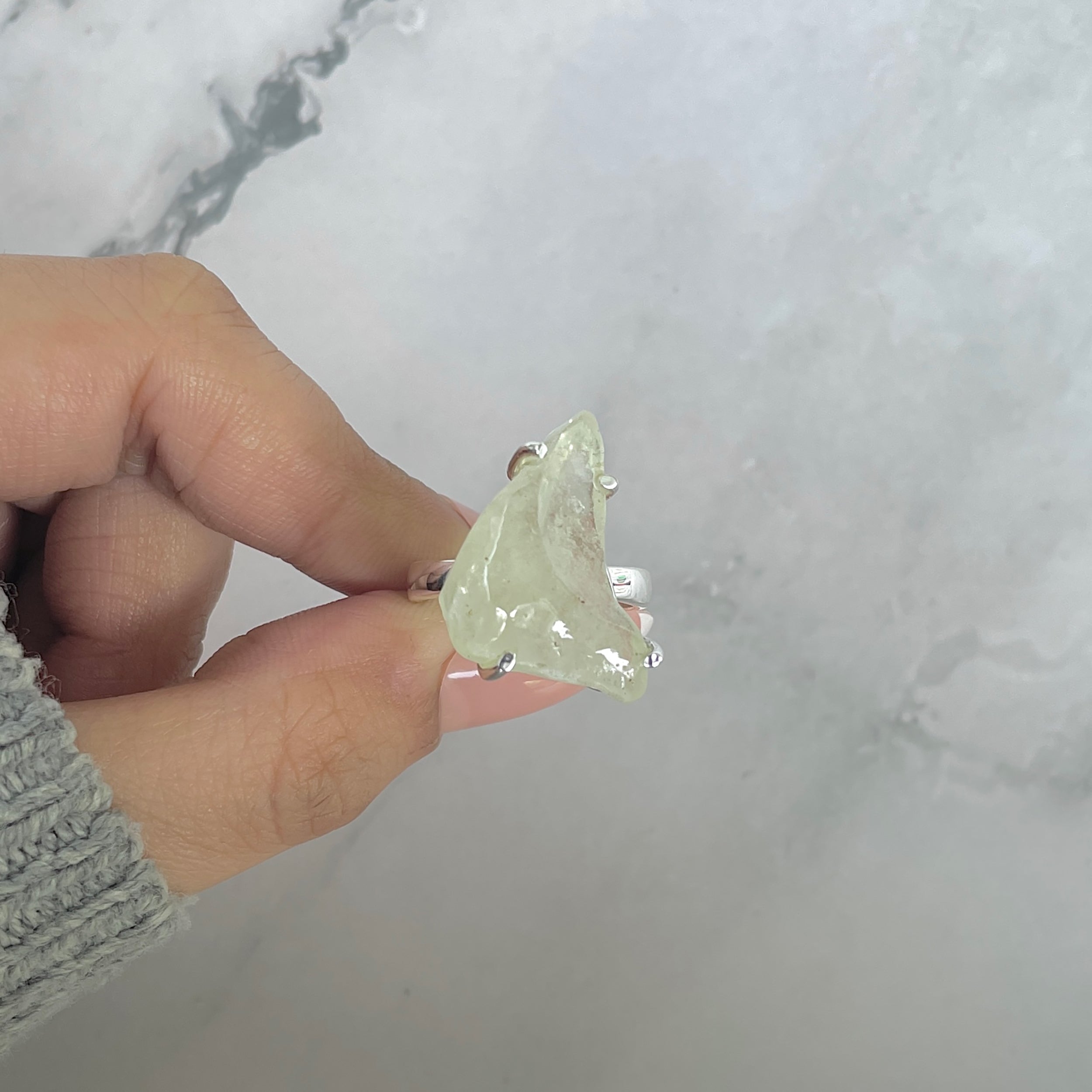 Libyan Desert Glass Ring Size 8-(LDG-R-80.)