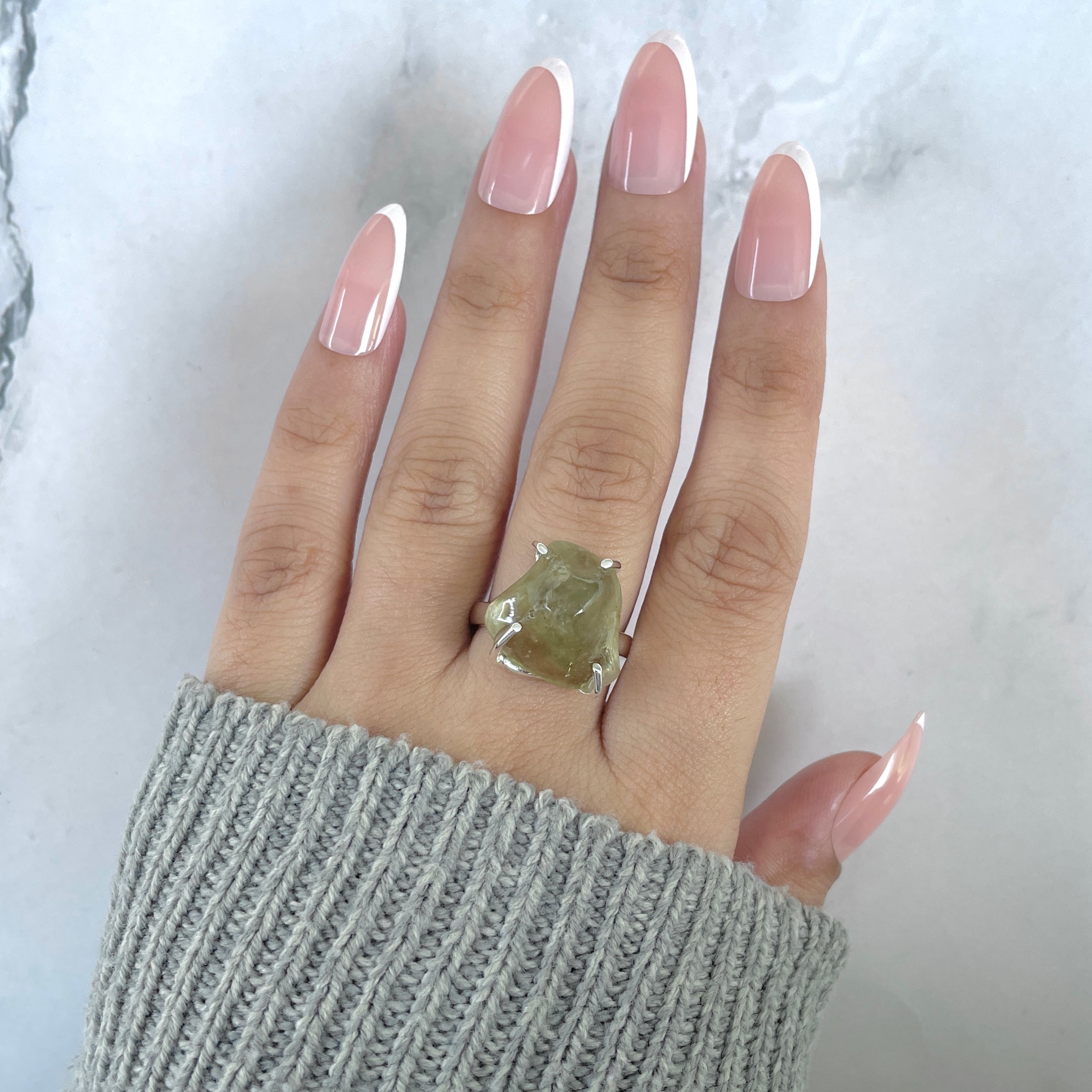 Libyan Desert Glass Ring Size 7-(LDG-R-81.)
