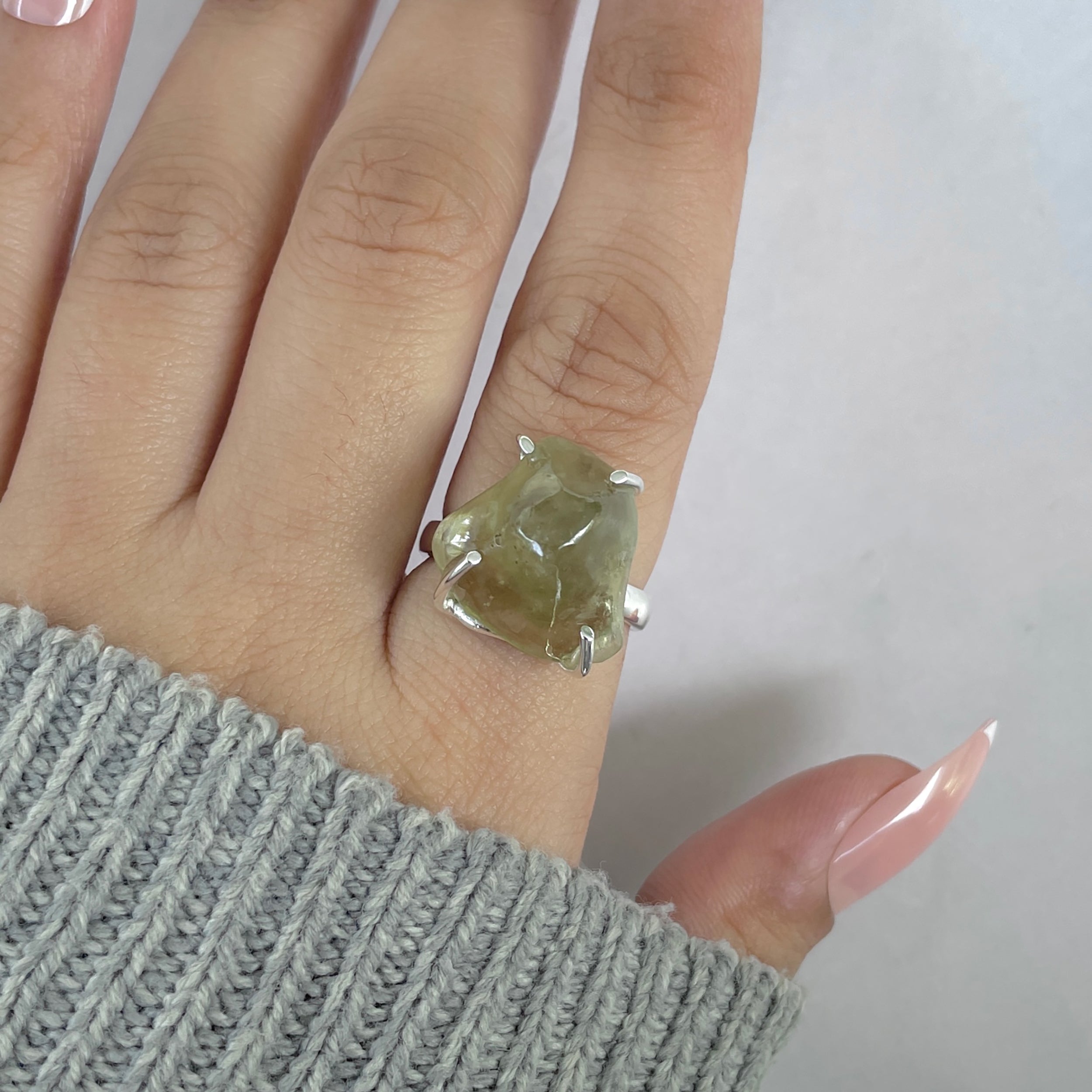 Libyan Desert Glass Ring Size 7-(LDG-R-81.)