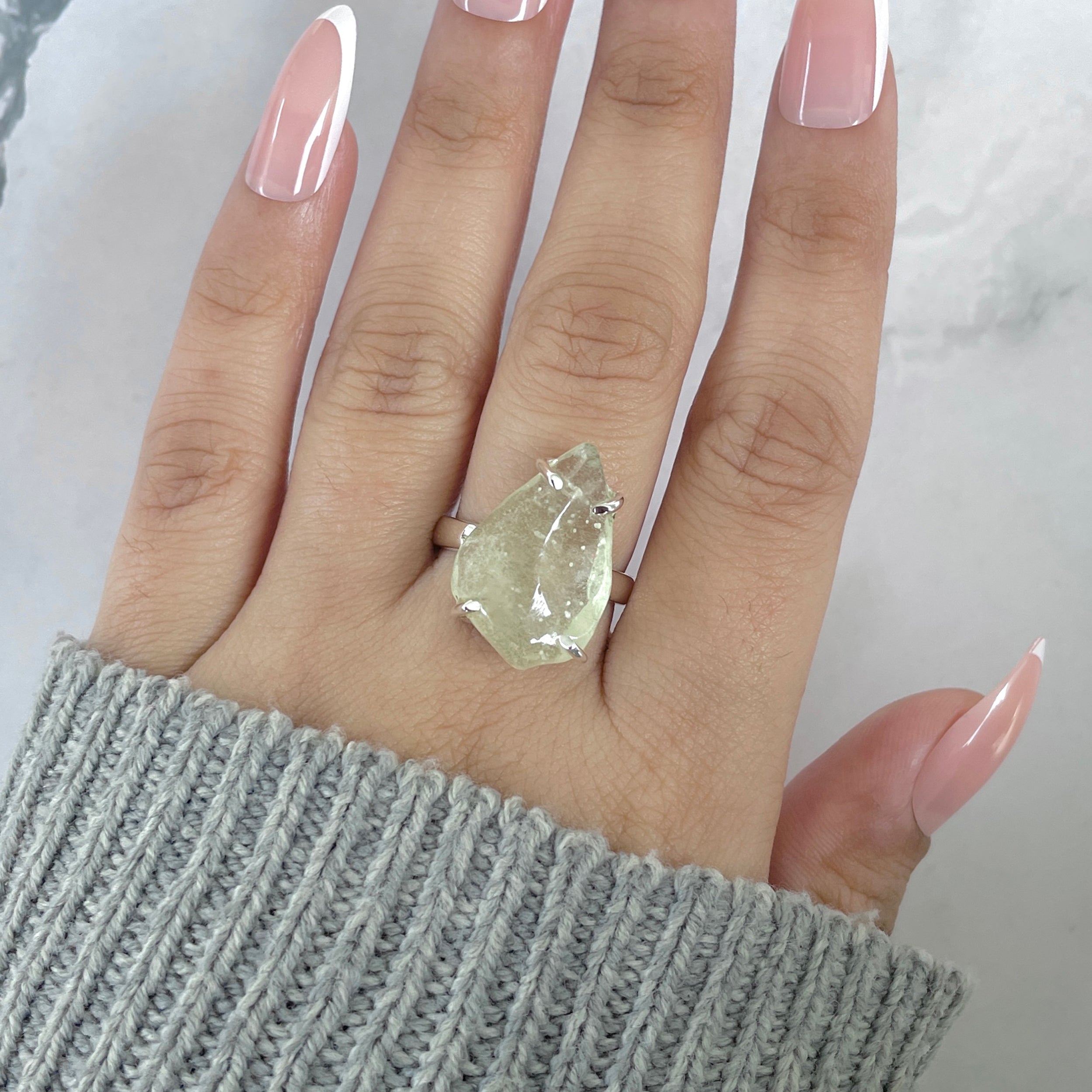 Libyan Desert Glass Ring Size 7-(LDG-R-82.)