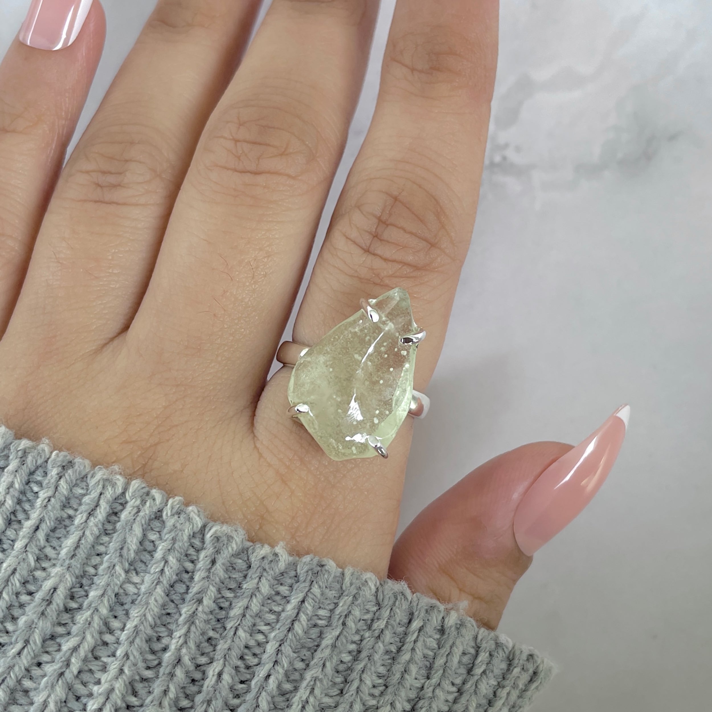 Libyan Desert Glass Ring Size 7-(LDG-R-82.)