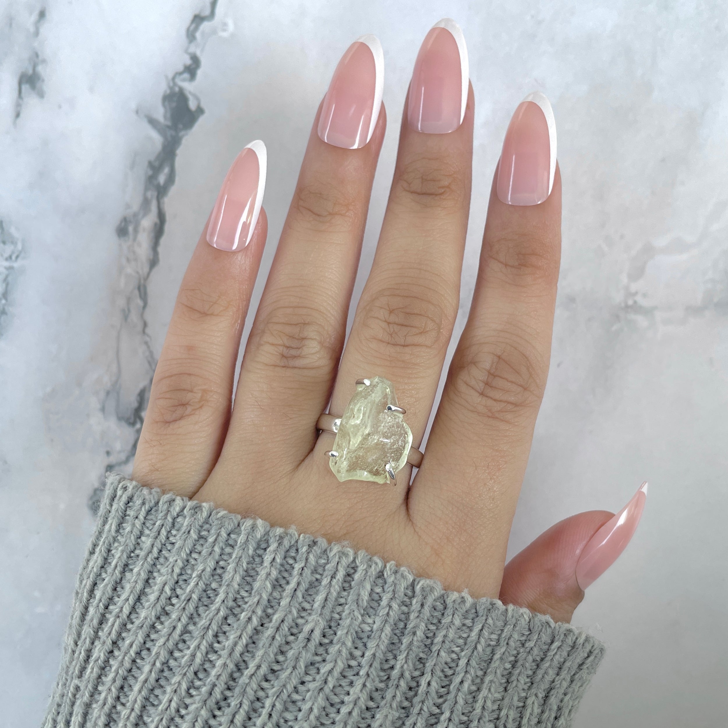 Libyan Desert Glass Ring Size 7-(LDG-R-84.)